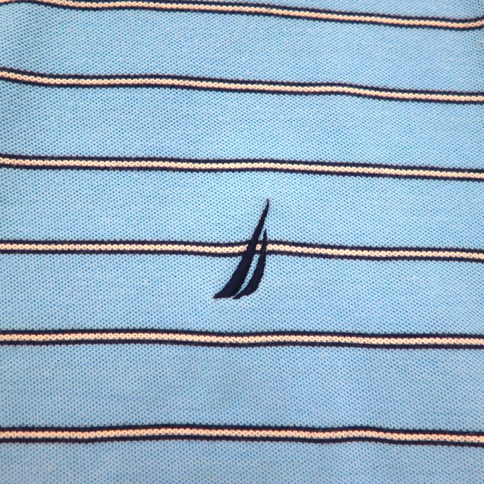 NAUTICA Classica Vestibilità Polo XL Blu a Righe CLASSIC FIT Logo Ricamato