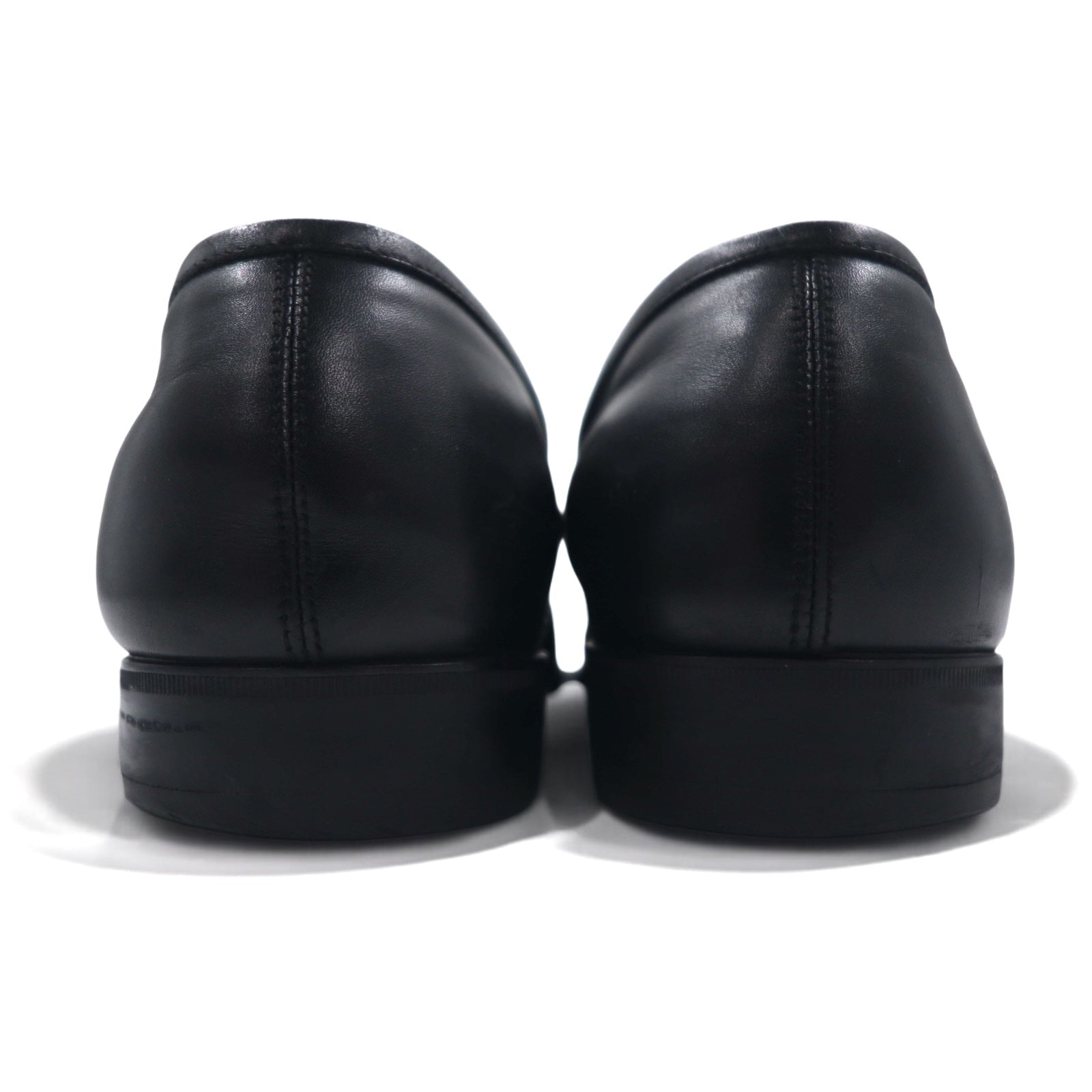 Salvatore Ferragamo Mocassini con morsetto Gancini Made in Italy 26cm Neri in pelle 49VF 54959