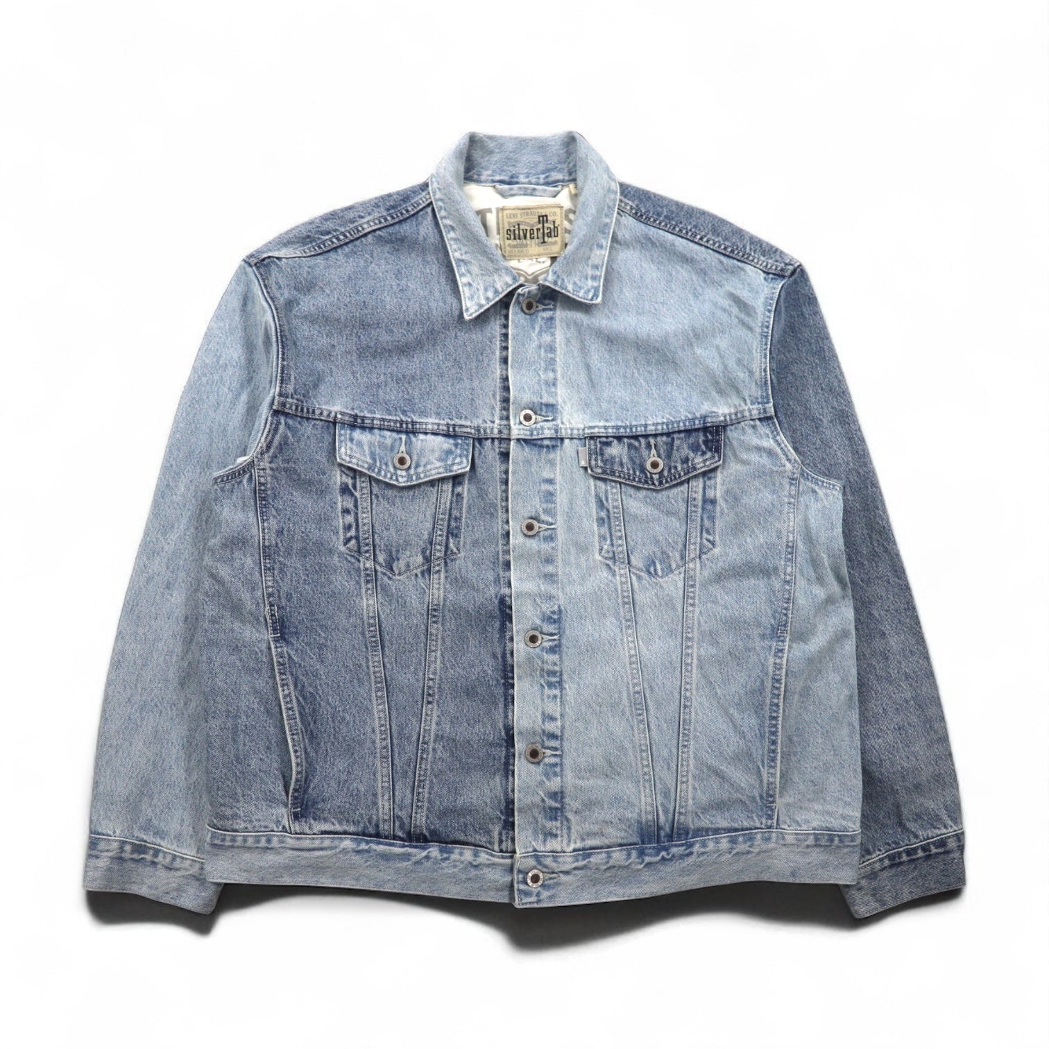 Levi's SILVER TAB SilverTab RELAXED Trucker Jacket Giacca di jeans L Indaco Azzurro Bicolore HEART IS GOOD A31790005