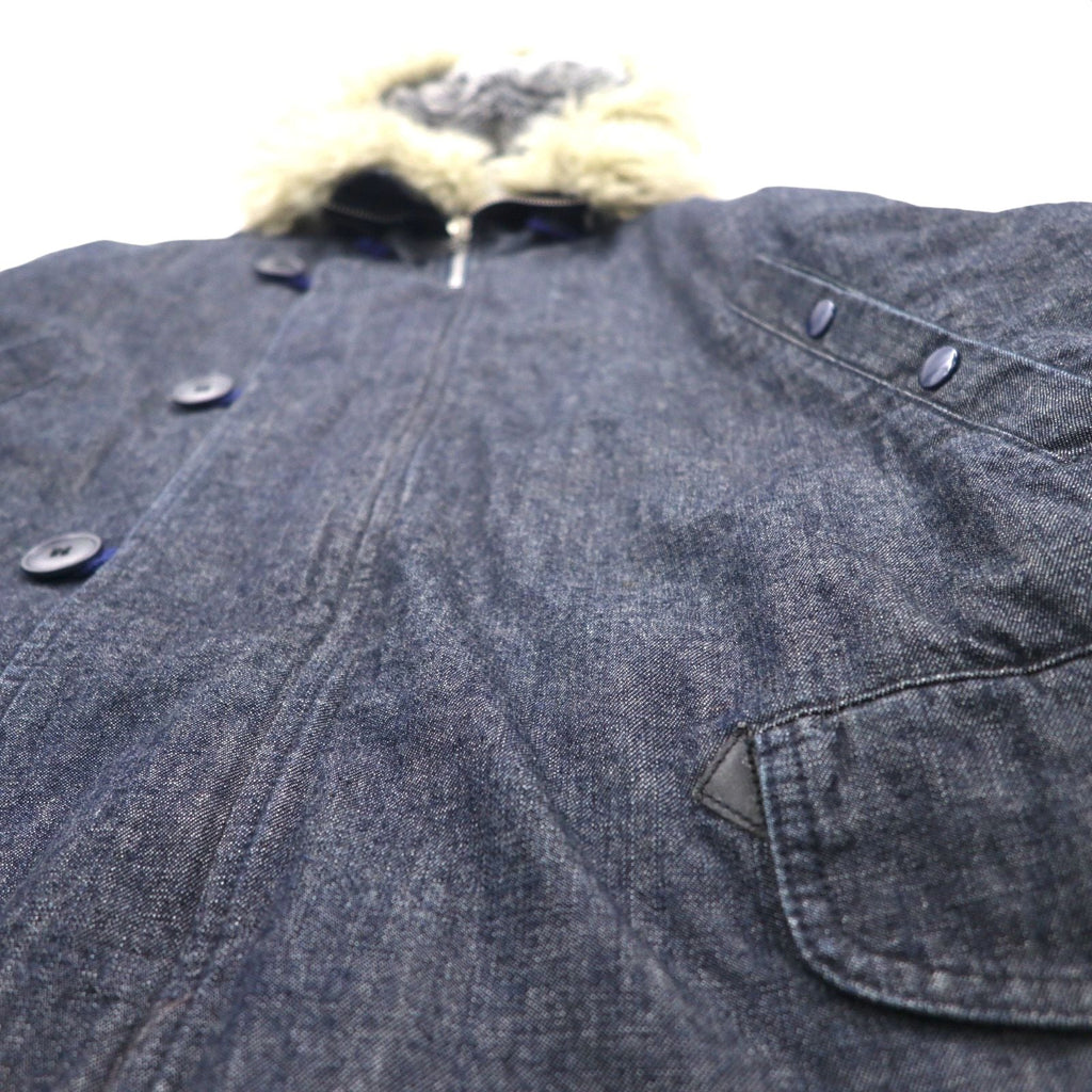 ALPHA INDUSTRIES N-3B デニム フライトジャケット XL ボアライナー 裏地 ファー着脱式