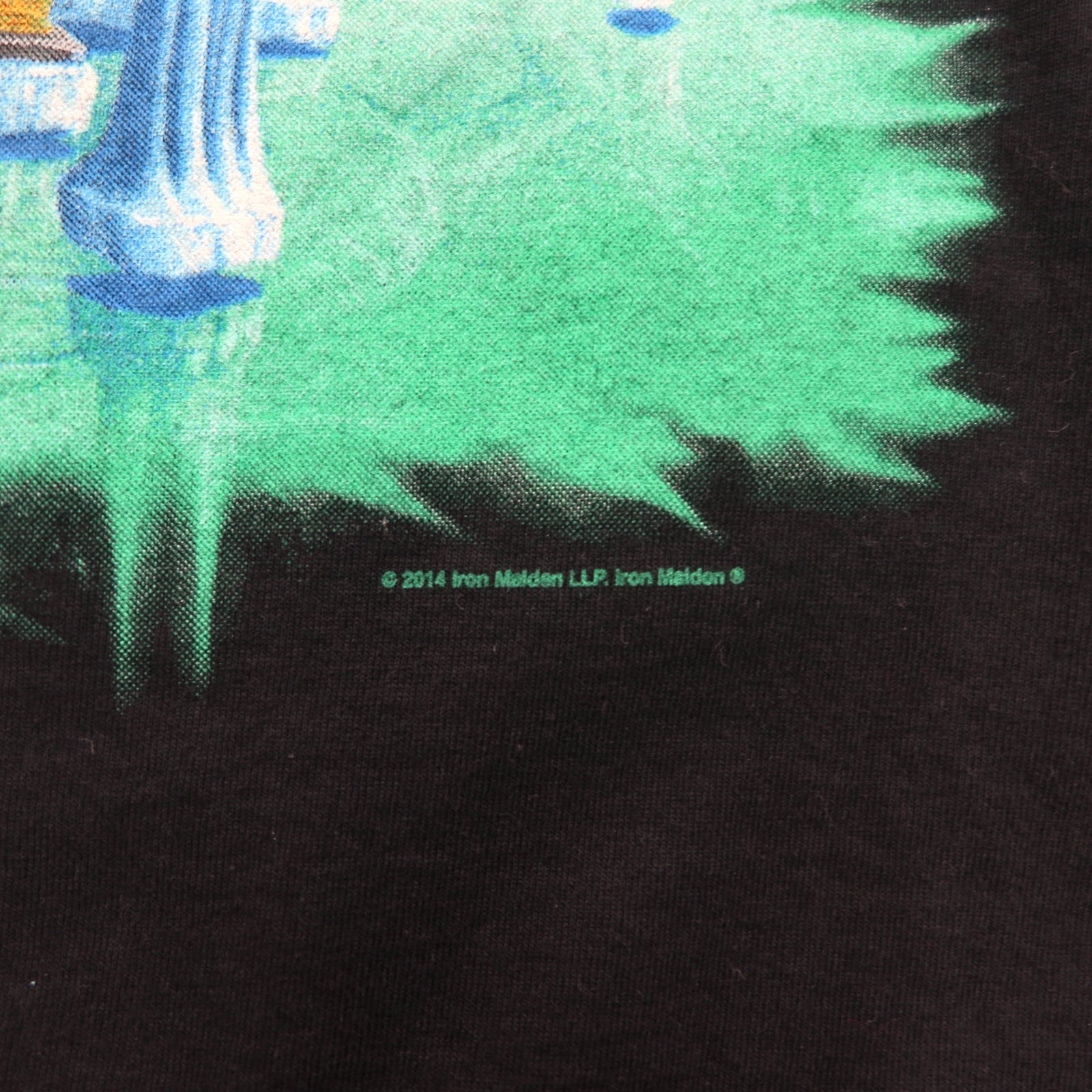 IRON MAIDEN T-shirt della band L nero stampa fronte-retro Union Jack FRUIT OF THE LOOM Made in Marocco