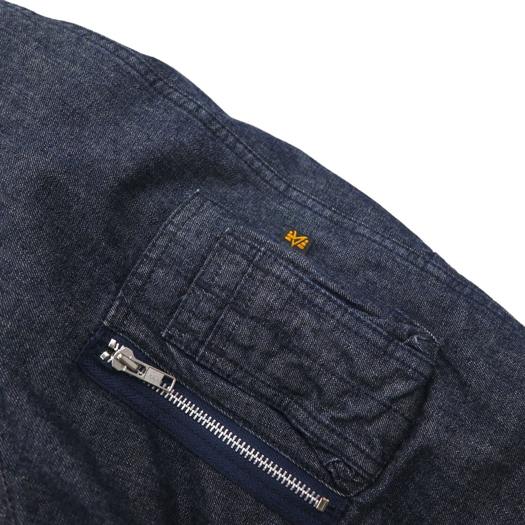 ALPHA INDUSTRIES N-3B デニム フライトジャケット XL ボアライナー 裏地 ファー着脱式