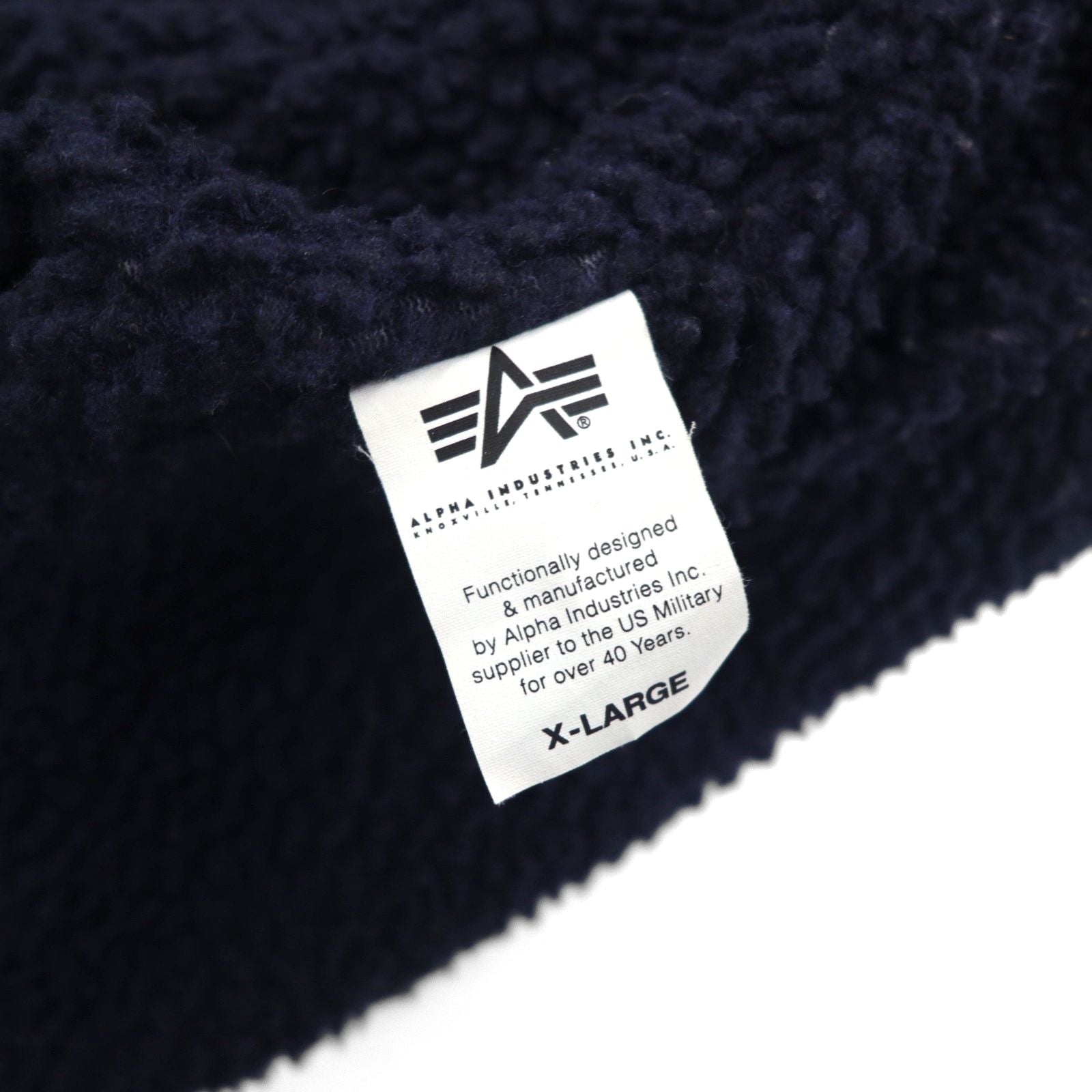 ALPHA INDUSTRIES N-3B デニム フライトジャケット XL ボアライナー 裏地 ファー着脱式