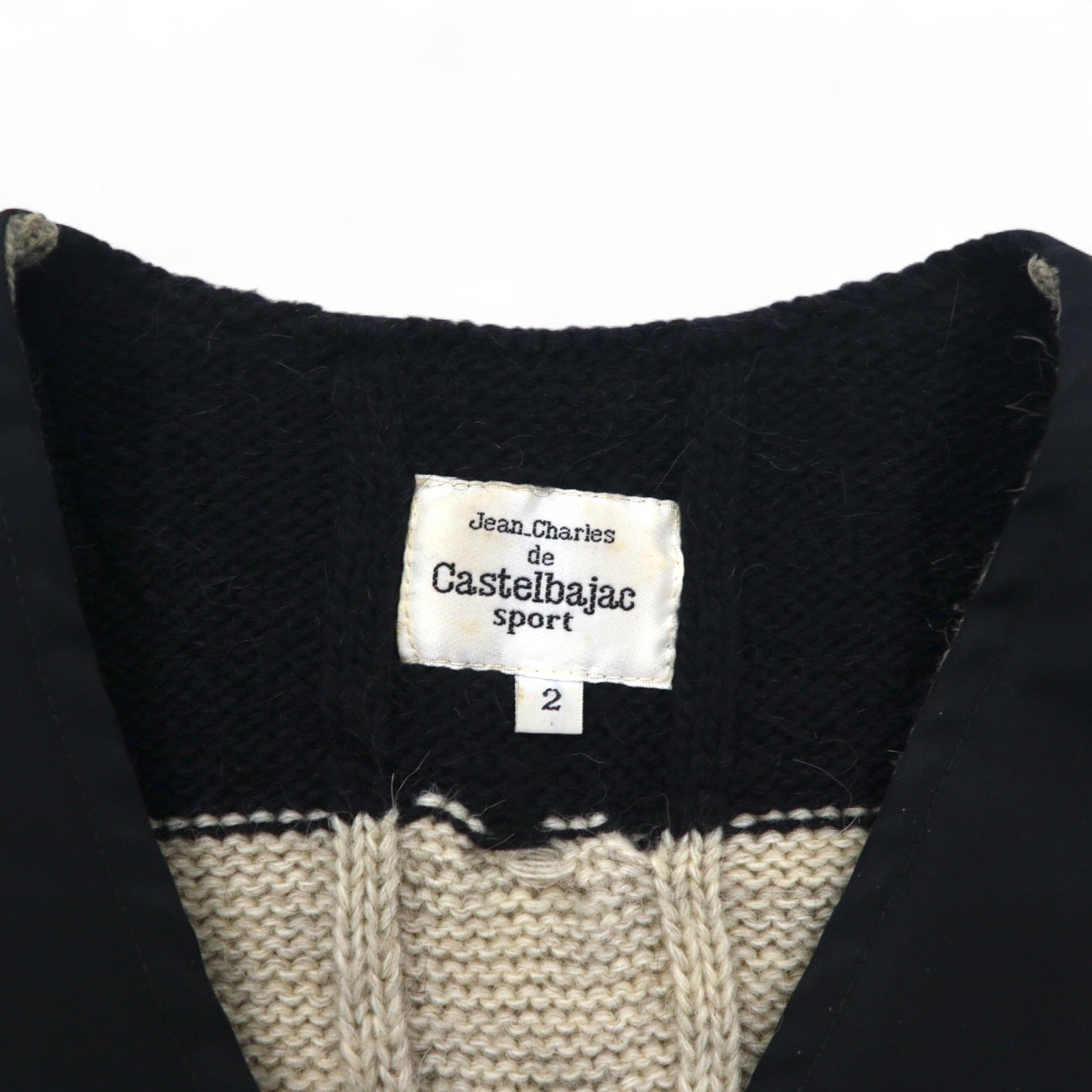 Castelbajac Sport gilet con cerniera intera anni '90 in tessuto misto, taglia M, nero, ricamo personaggio