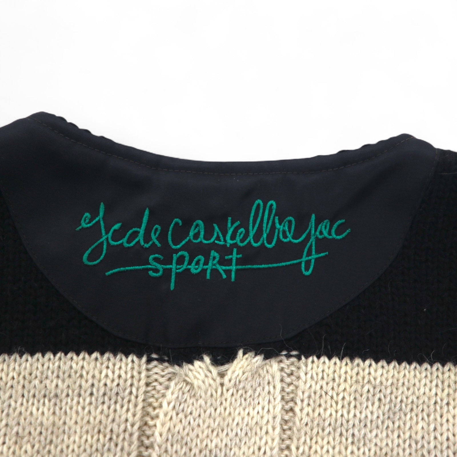 Castelbajac Sport gilet con cerniera intera anni '90 in tessuto misto, taglia M, nero, ricamo personaggio