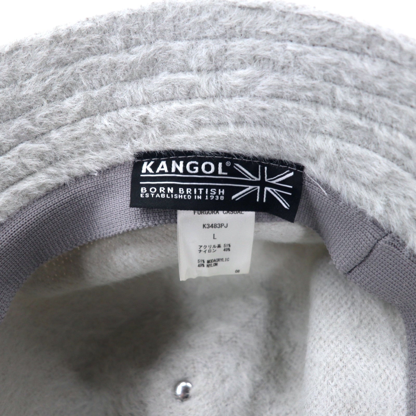 KANGOL × OVERRIDE Cappello a secchiello L Grigio Acrilico SYNTHETIC FURGORA CASUAL K3483PJ