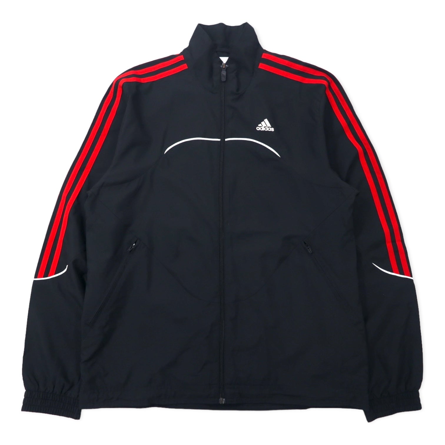Giacca sportiva Adidas, tuta, taglia L, nera, in poliestere CLIMALITE, 3 strisce, G35832, articolo non utilizzato