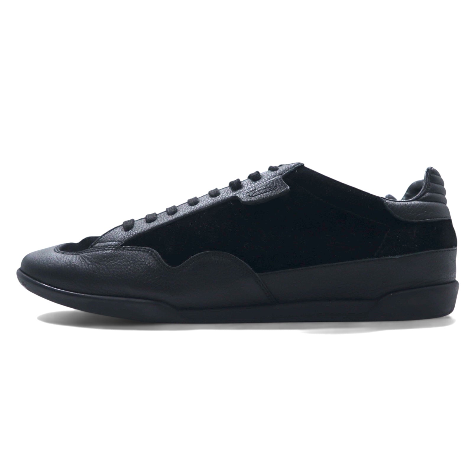 GUCCI Made in Italy German Trainer Sneakers in Pelle 26.5cm Nero Scamosciato 317052