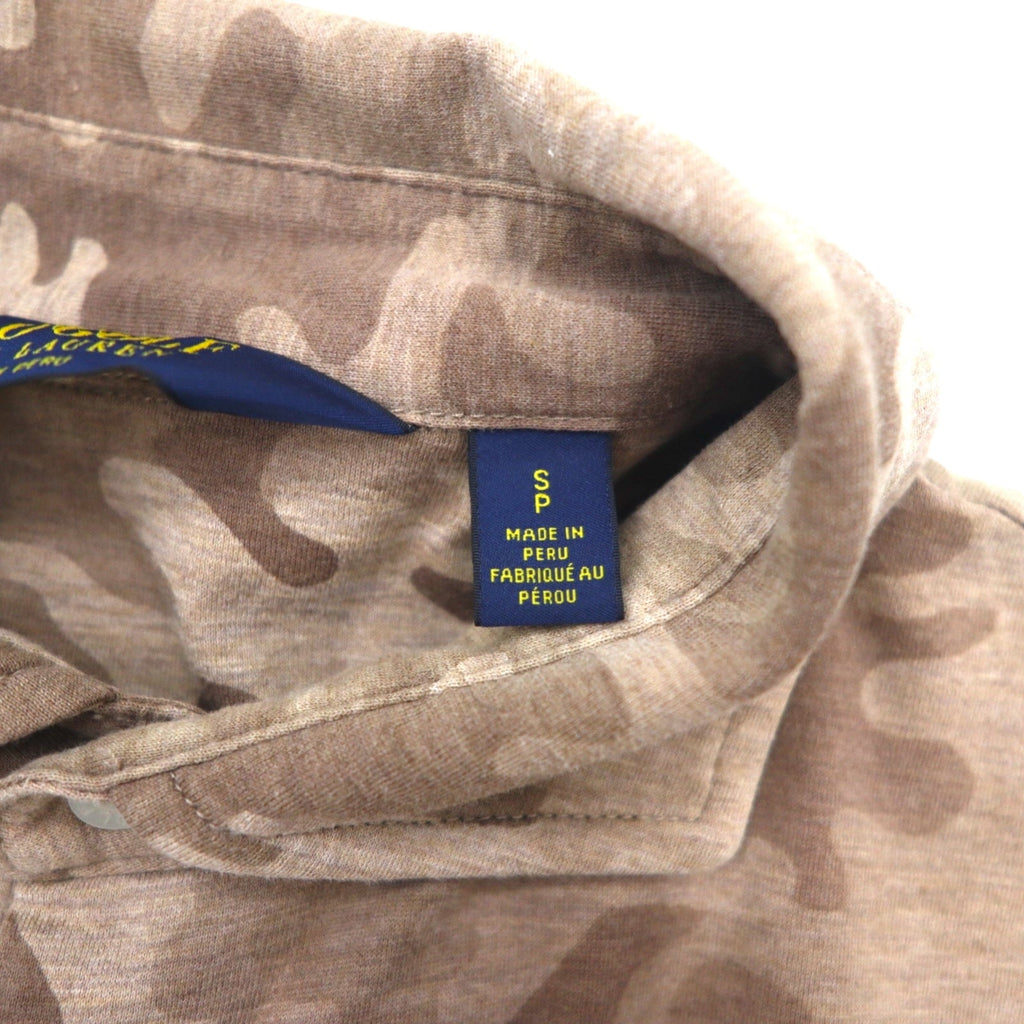 POLO GOLF RALPH LAUREN ポロシャツ S ブラウン カモフラ スモールポニー刺繍 ペルー製