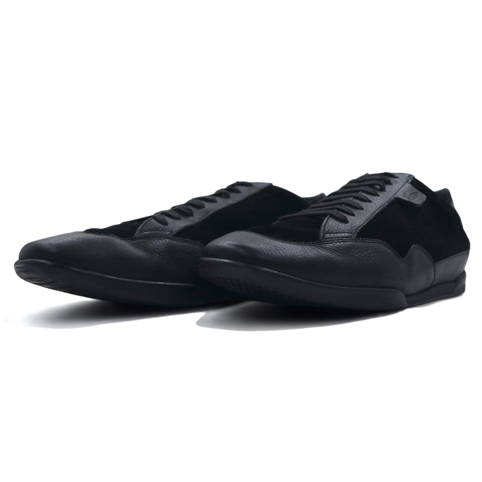 GUCCI Made in Italy German Trainer Sneakers in Pelle 26.5cm Nero Scamosciato 317052