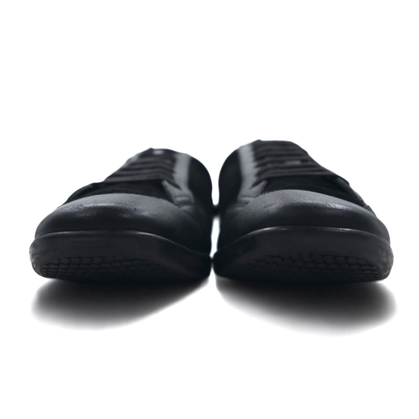 GUCCI Made in Italy German Trainer Sneakers in Pelle 26.5cm Nero Scamosciato 317052
