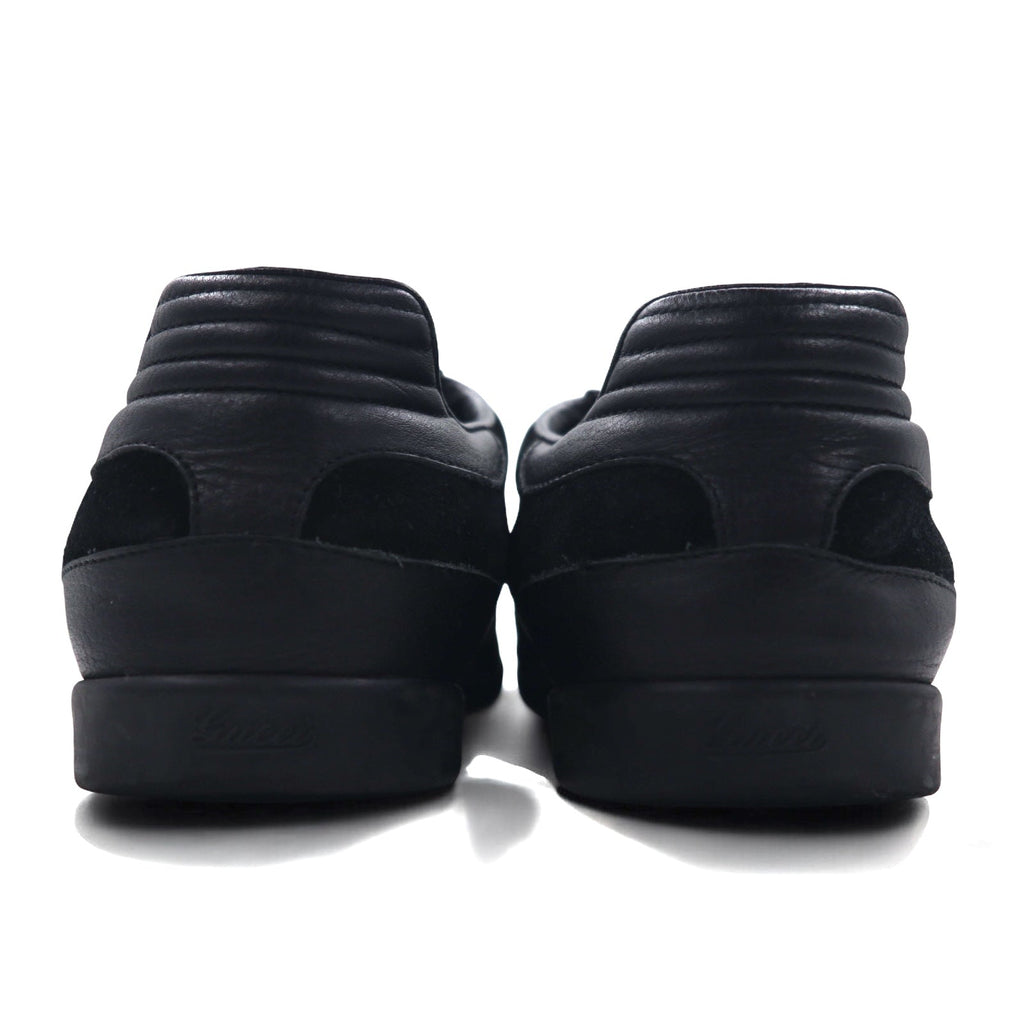 GUCCI Made in Italy German Trainer Sneakers in Pelle 26.5cm Nero Scamosciato 317052
