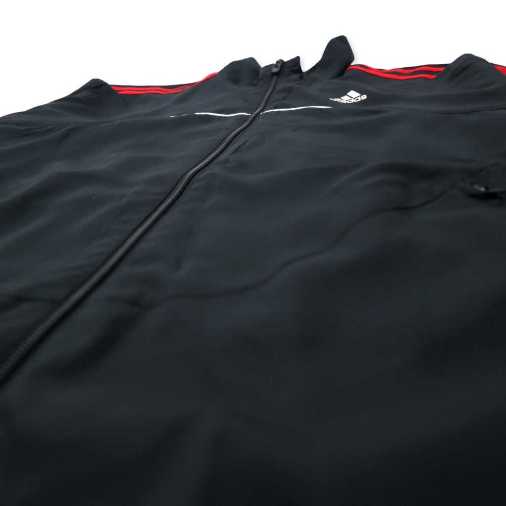 adidas トラックジャケット ジャージ L ブラック ポリエステル CLIMALITE 3ストライプス G35832 未使用品