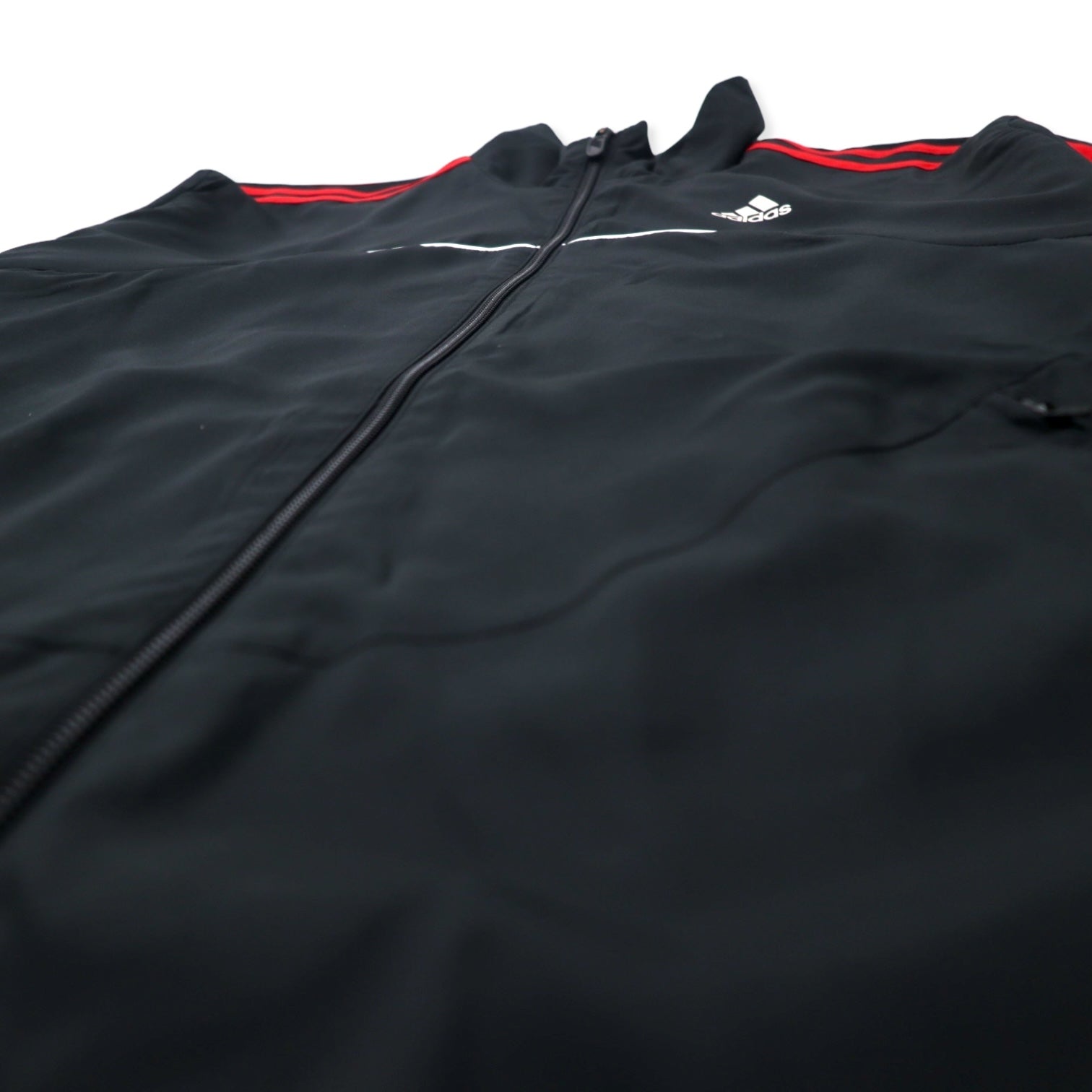 Giacca sportiva Adidas, tuta, taglia L, nera, in poliestere CLIMALITE, 3 strisce, G35832, articolo non utilizzato