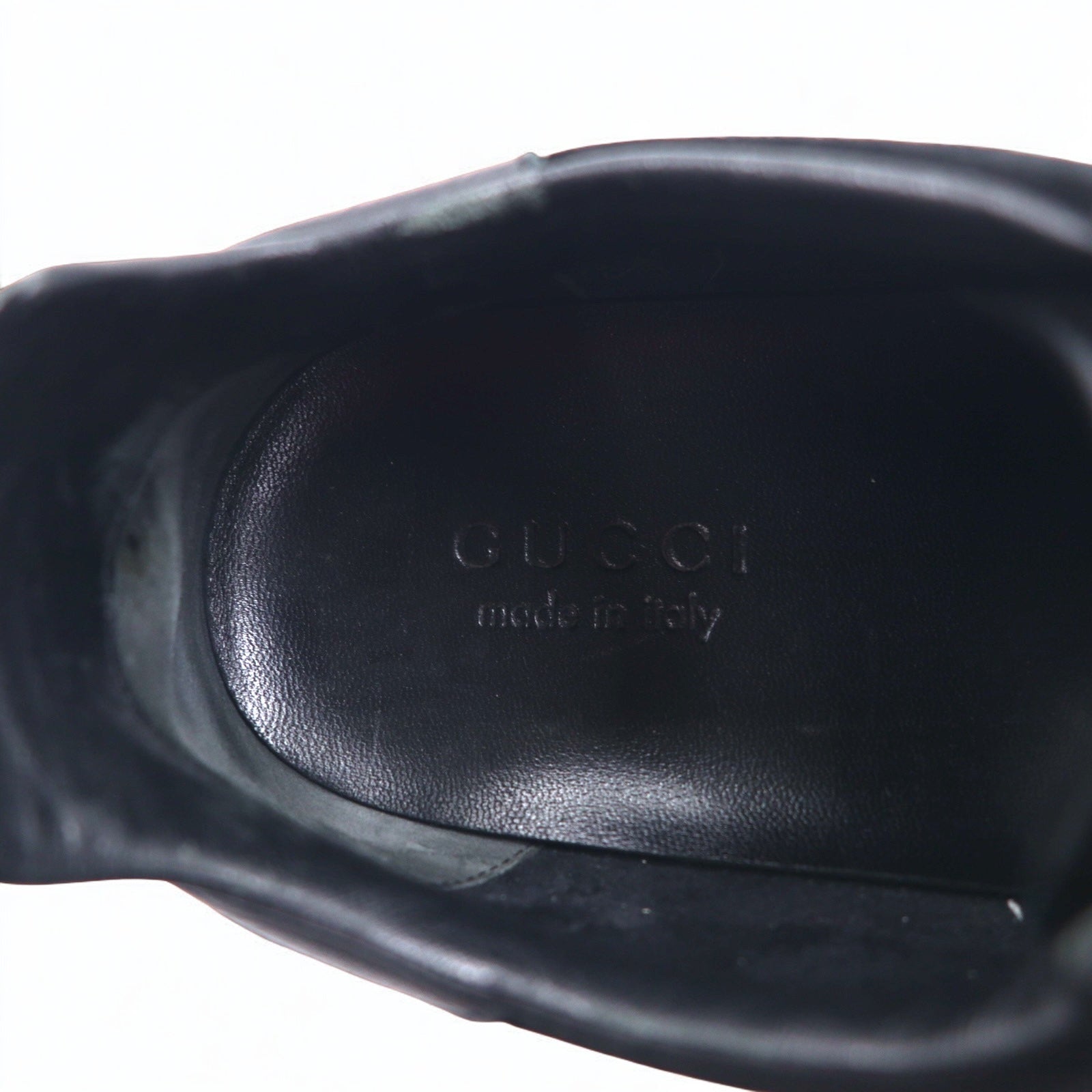 GUCCI Made in Italy German Trainer Sneakers in Pelle 26.5cm Nero Scamosciato 317052