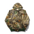 Carhartt, rielaborato, riassemblato, mimetica Real Tree, giacca Active, felpa con cappuccio, taglia L, kaki, cotone