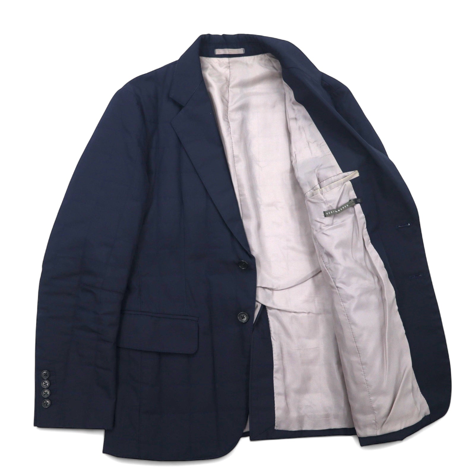 DESIGNWORKS D-LINE Giacca Sartoriale Trapuntata 2 Bottoni 46 Blu Navy Poliestere Made in Japan