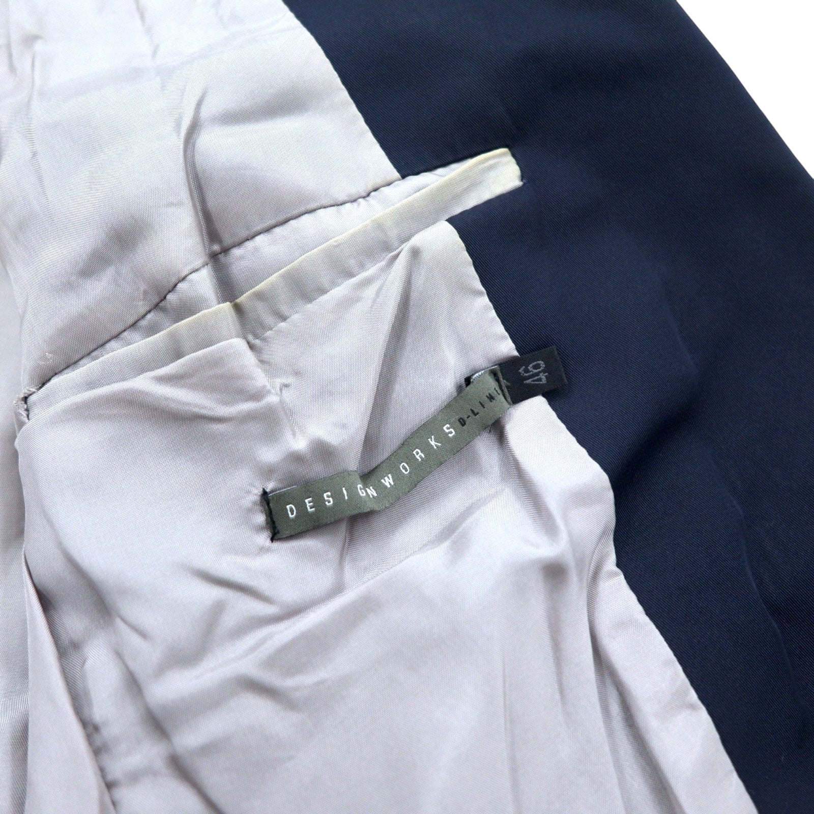 DESIGNWORKS D-LINE Giacca Sartoriale Trapuntata 2 Bottoni 46 Blu Navy Poliestere Made in Japan