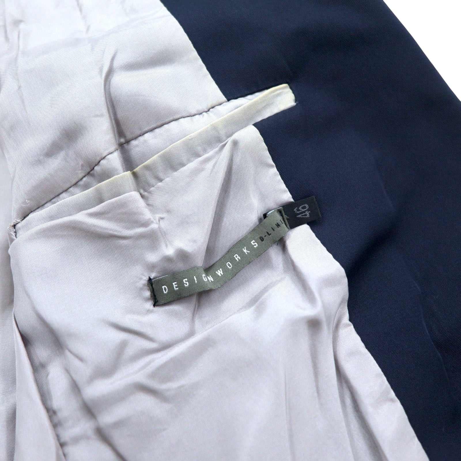 DESIGNWORKS D-LINE Giacca Sartoriale Trapuntata 2 Bottoni 46 Blu Navy Poliestere Made in Japan