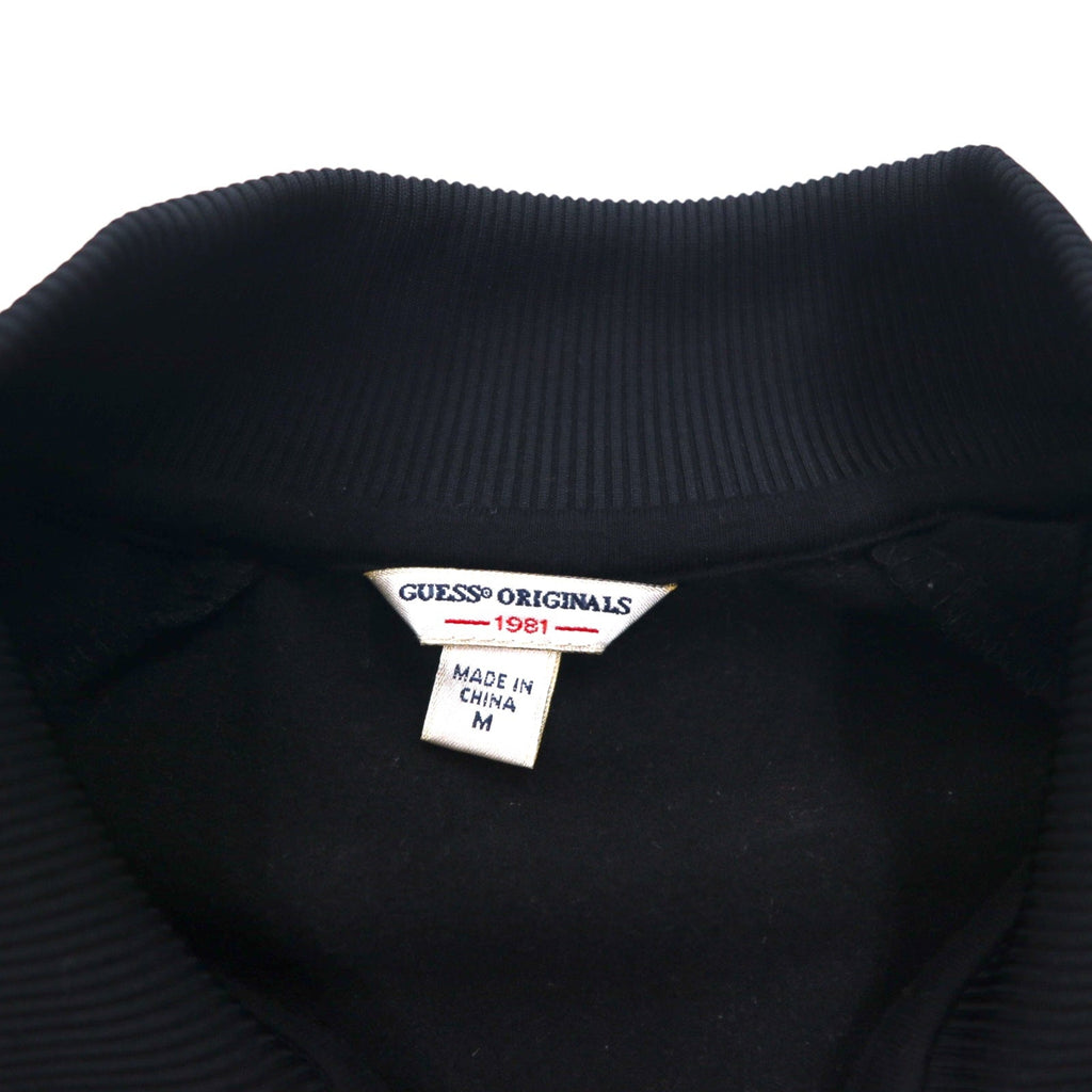 GUESS ORIGINALS トラックジャケット ジャージ M ブラック サイドライン ロゴプリント