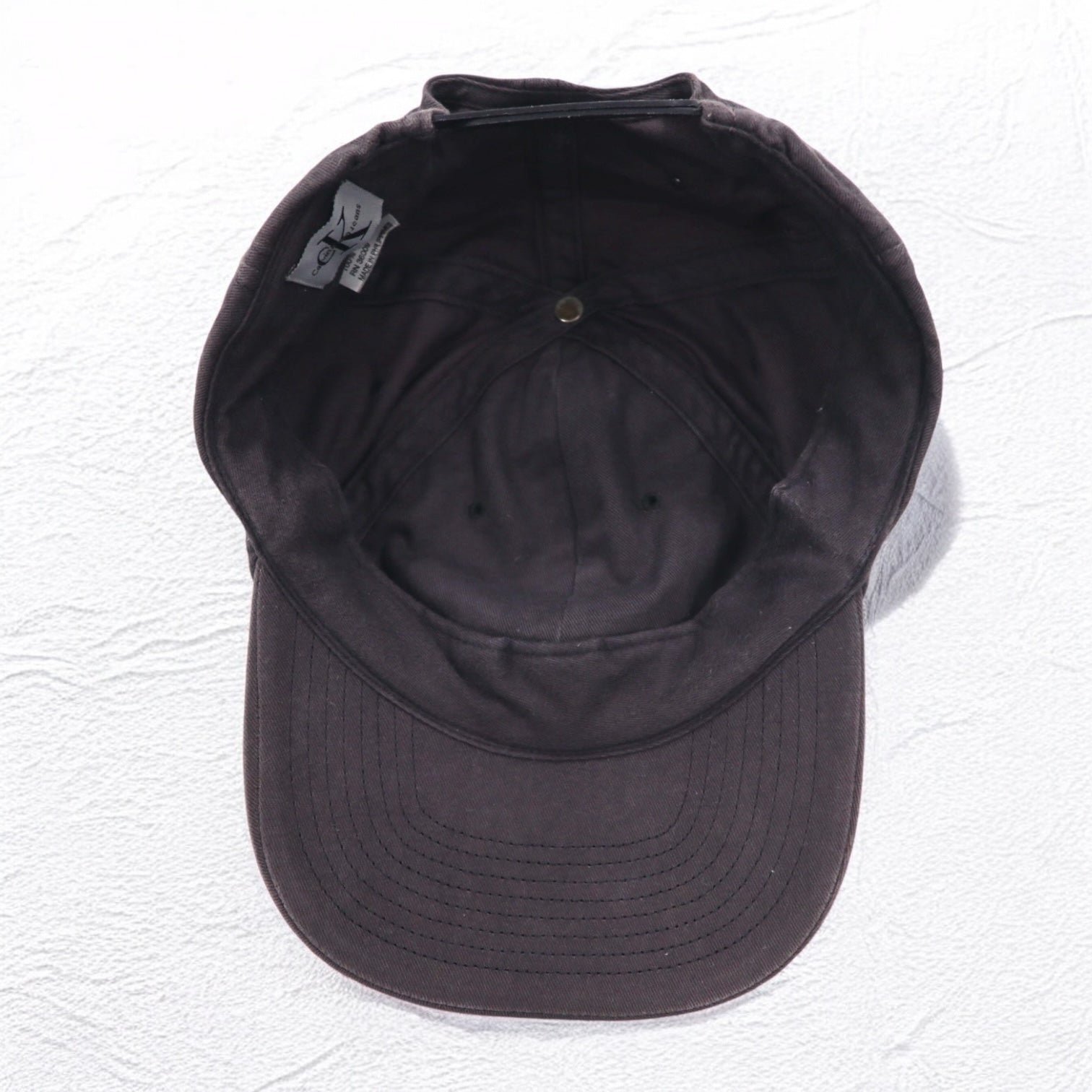 Calvin Klein Cappellino snapback anni '90, taglia unica, colore nero, in cotone con logo CK ricamato