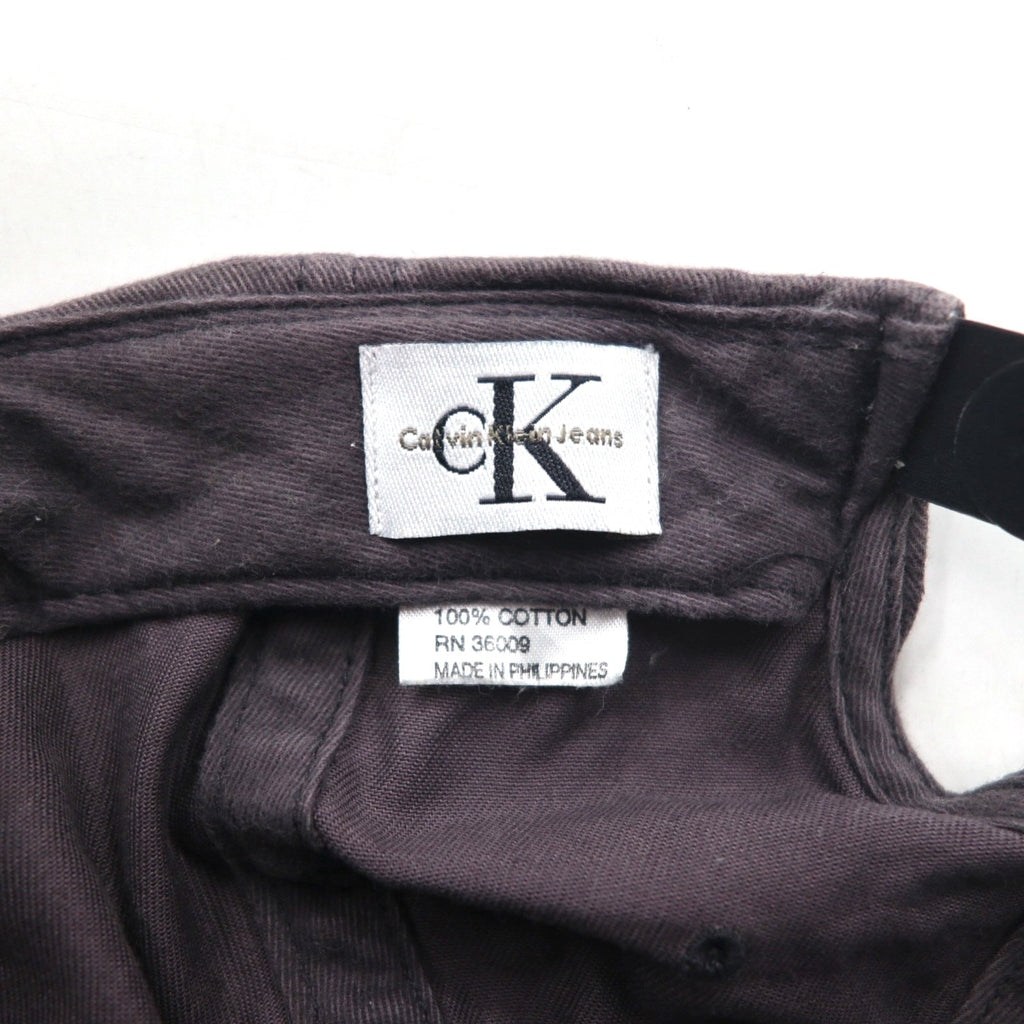 Calvin Klein Cappellino snapback anni '90, taglia unica, colore nero, in cotone con logo CK ricamato