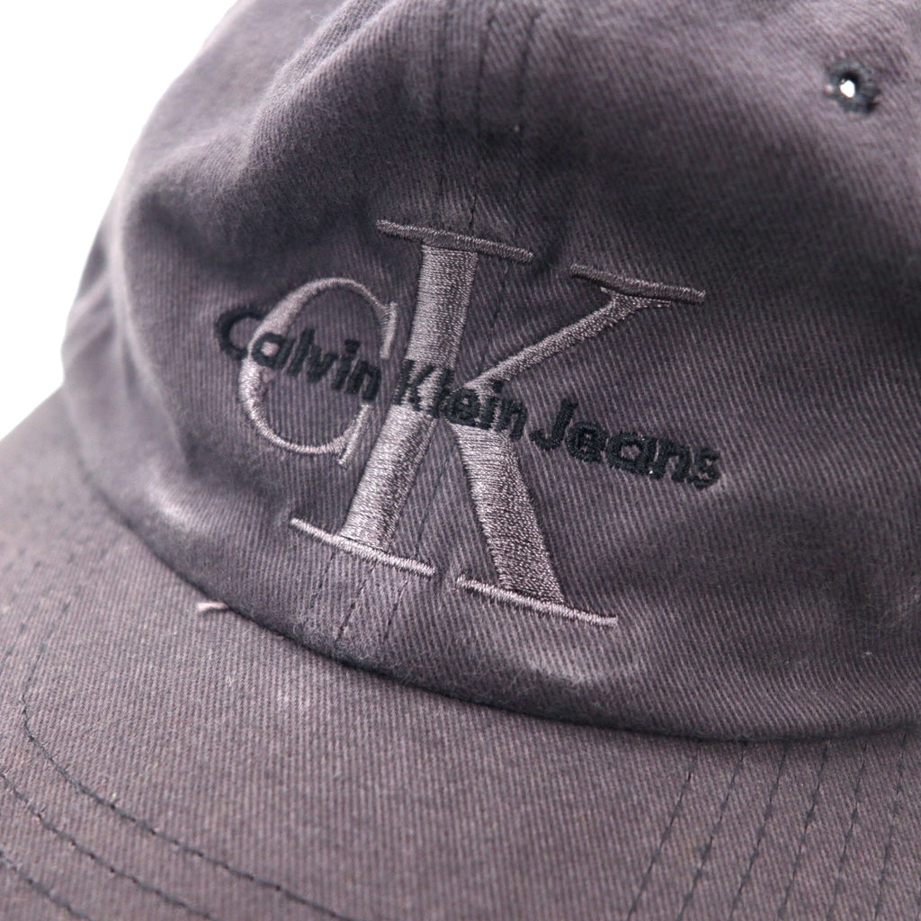Calvin Klein Cappellino snapback anni '90, taglia unica, colore nero, in cotone con logo CK ricamato