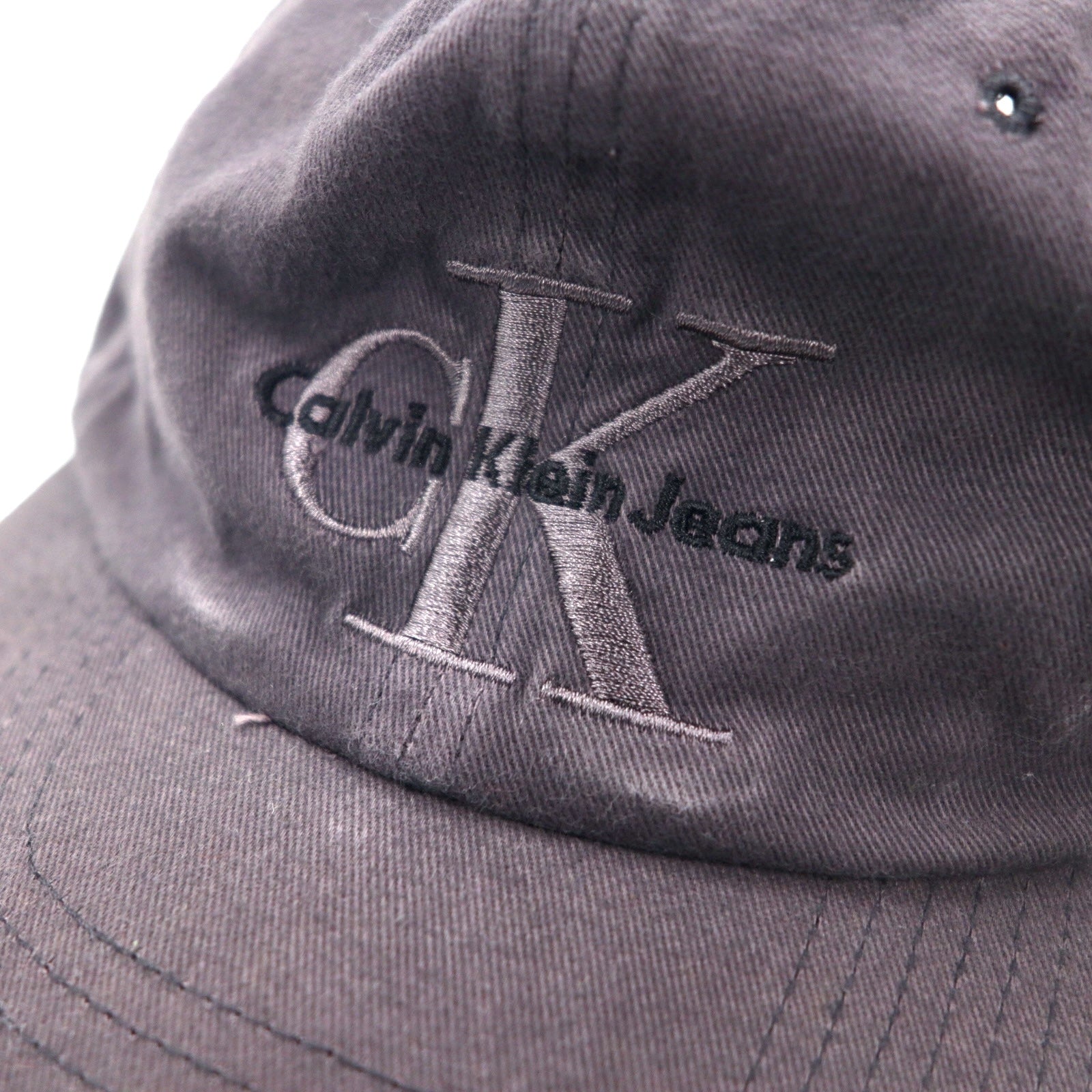 Calvin Klein Cappellino snapback anni '90, taglia unica, colore nero, in cotone con logo CK ricamato