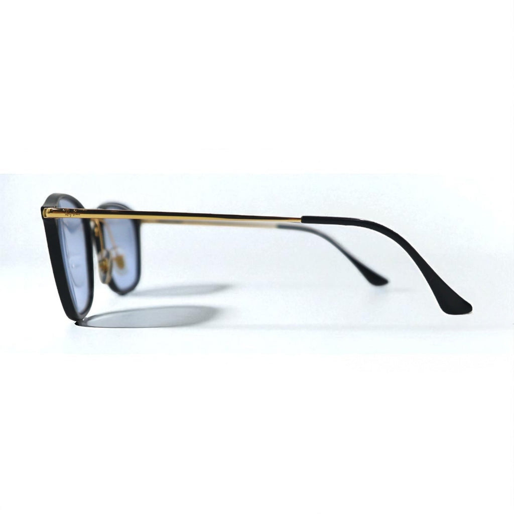 Occhiali da sole quadrati Ray-Ban, nero/oro, lenti colorate, RB7164 2000 52-20 150