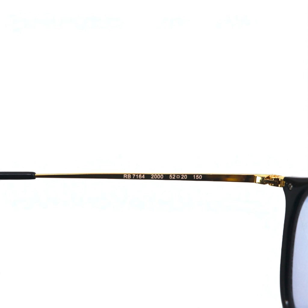 Occhiali da sole quadrati Ray-Ban, nero/oro, lenti colorate, RB7164 2000 52-20 150