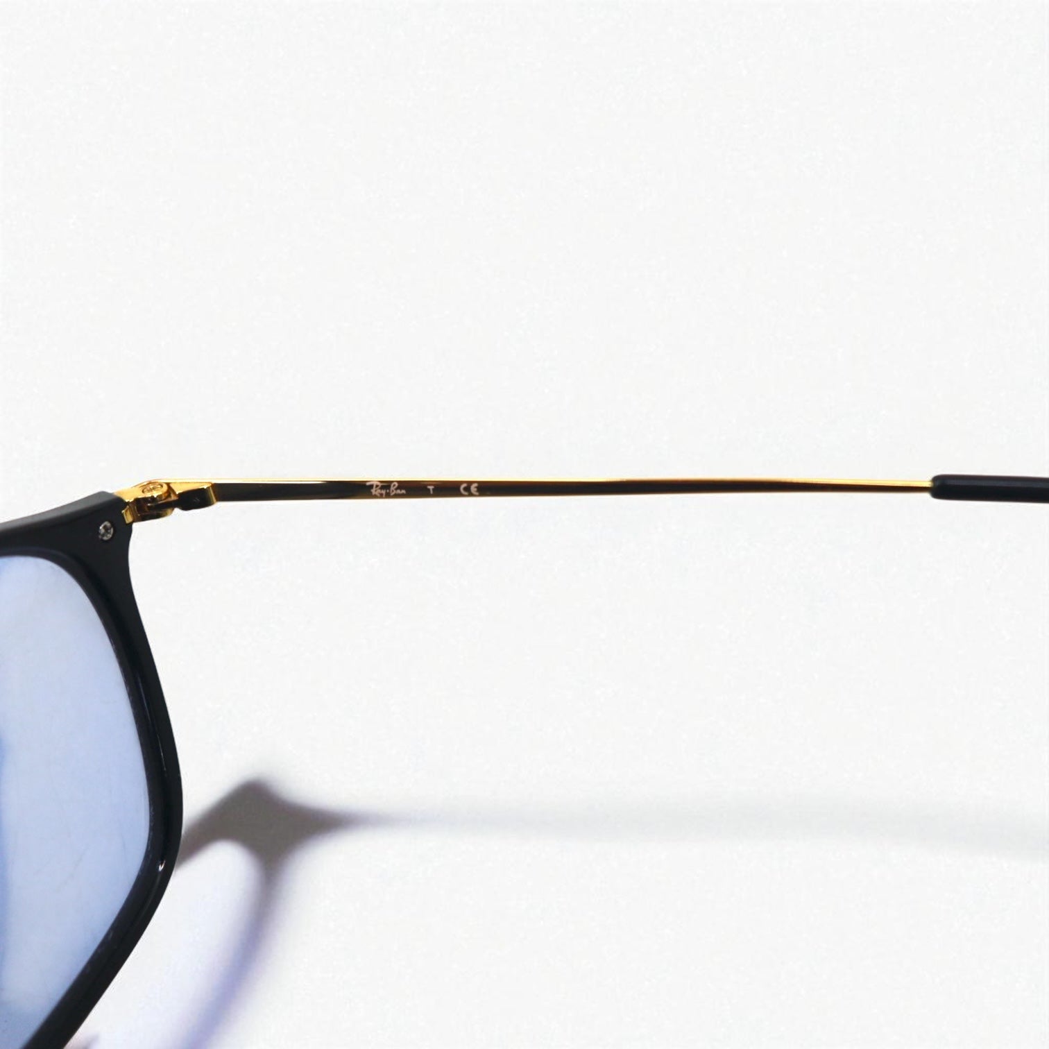 Occhiali da sole quadrati Ray-Ban, nero/oro, lenti colorate, RB7164 2000 52-20 150