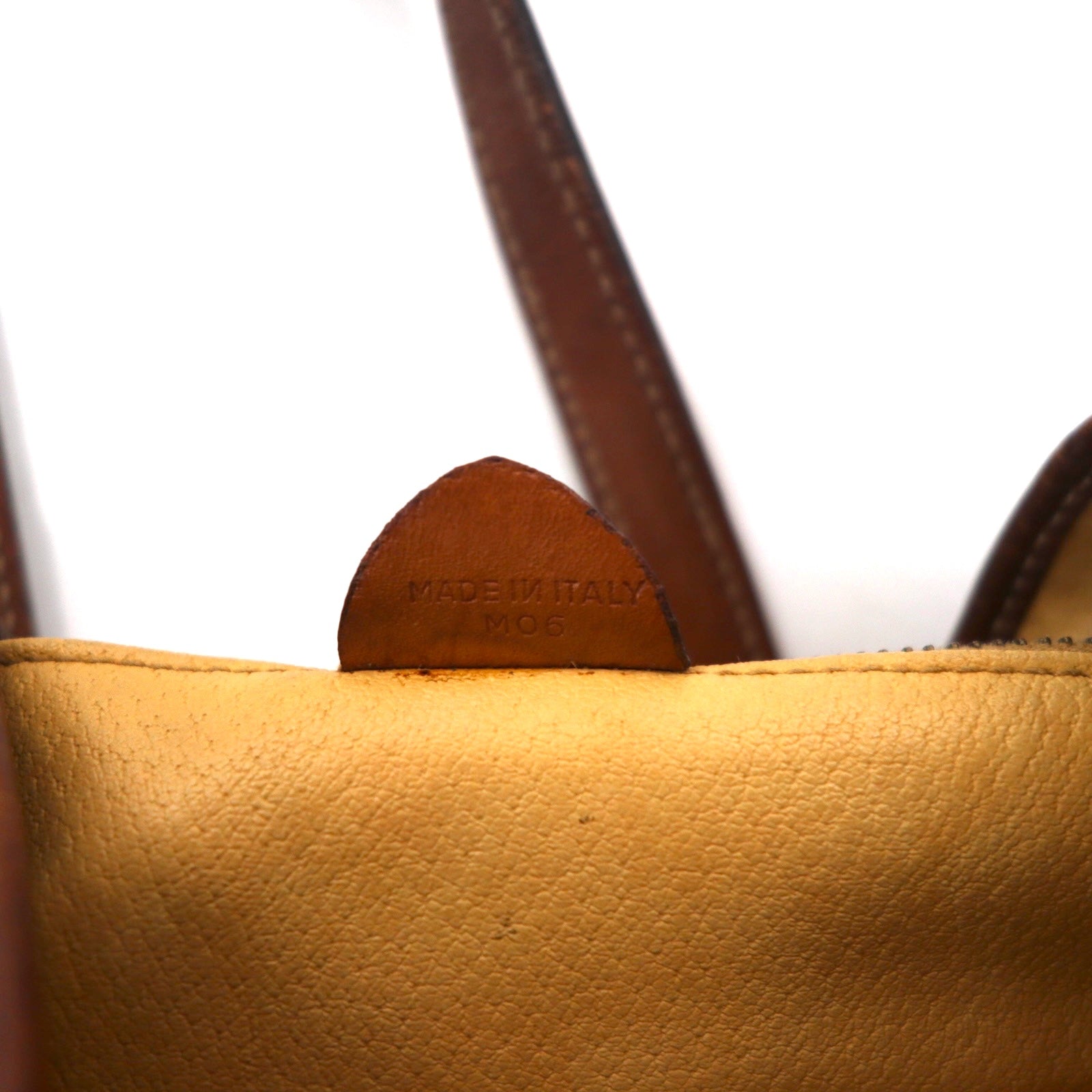 CELINE Tote bag in old Macadam pattern, made in Italy, beige, logo all-over print, riri zip M06