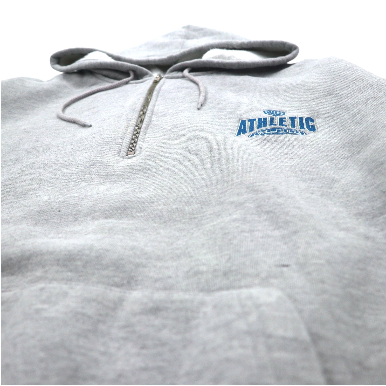 WARNER BROS. Anni '90 Looney Tunes ricamo personaggi felpa con cappuccio a mezza zip XL grigio ACME CLOTHING CO.