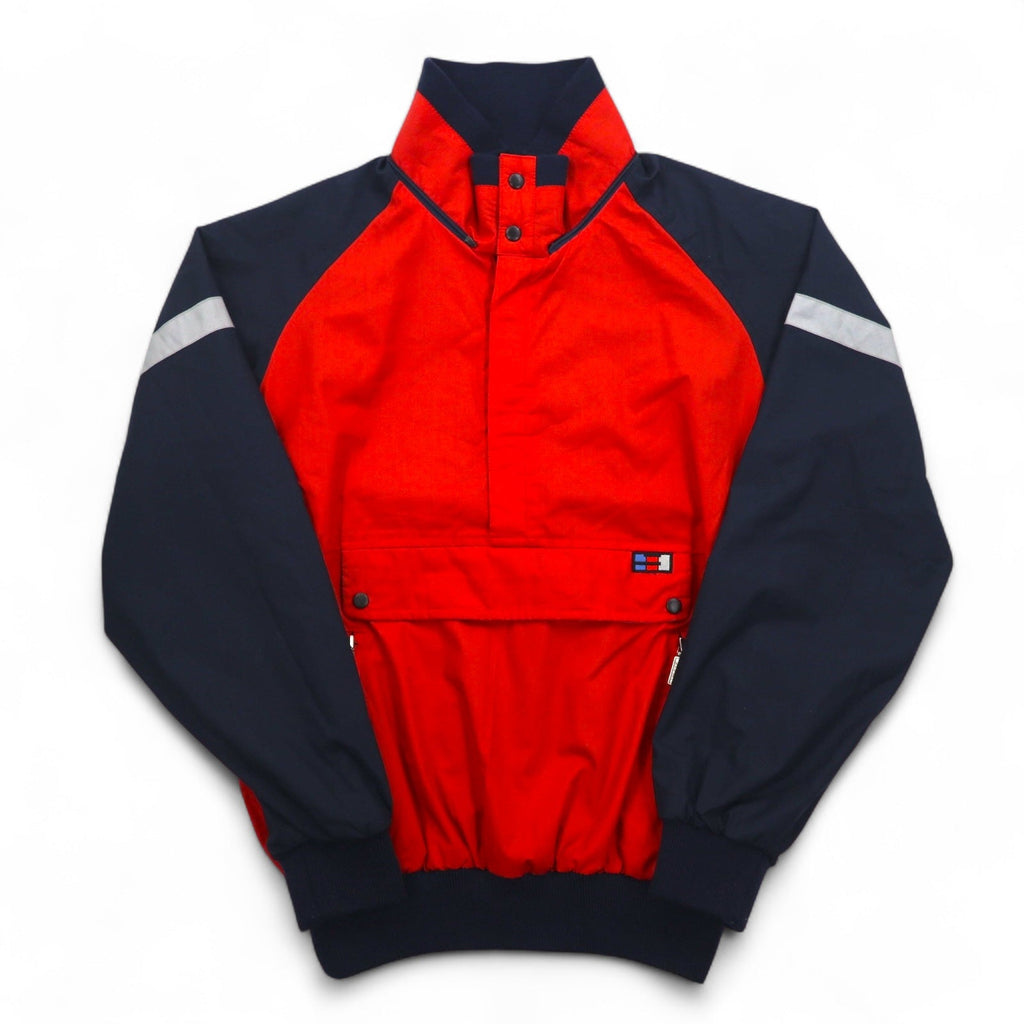 YAMAHA Anorak a mezza zip anni '90, taglia S, rosso, poliestere