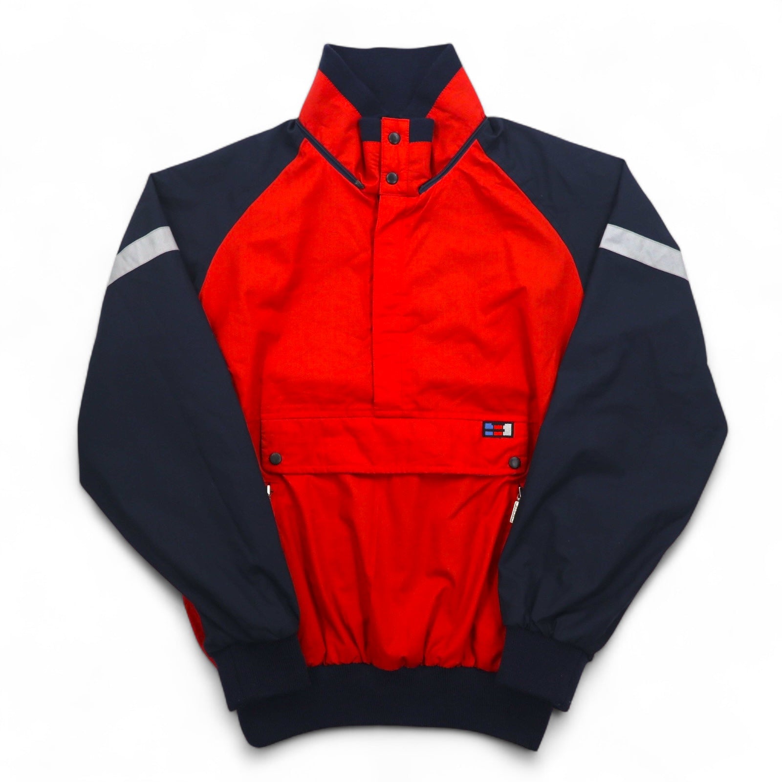 YAMAHA Anorak a mezza zip anni '90, taglia S, rosso, poliestere