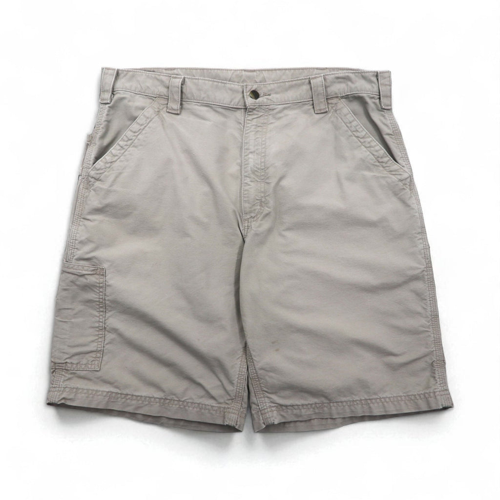 Carhartt - Pantaloncini corti da imbianchino in tela, modello Utility Work Shorts, in tela, taglia XL, colore beige, B147, Made in Mexico