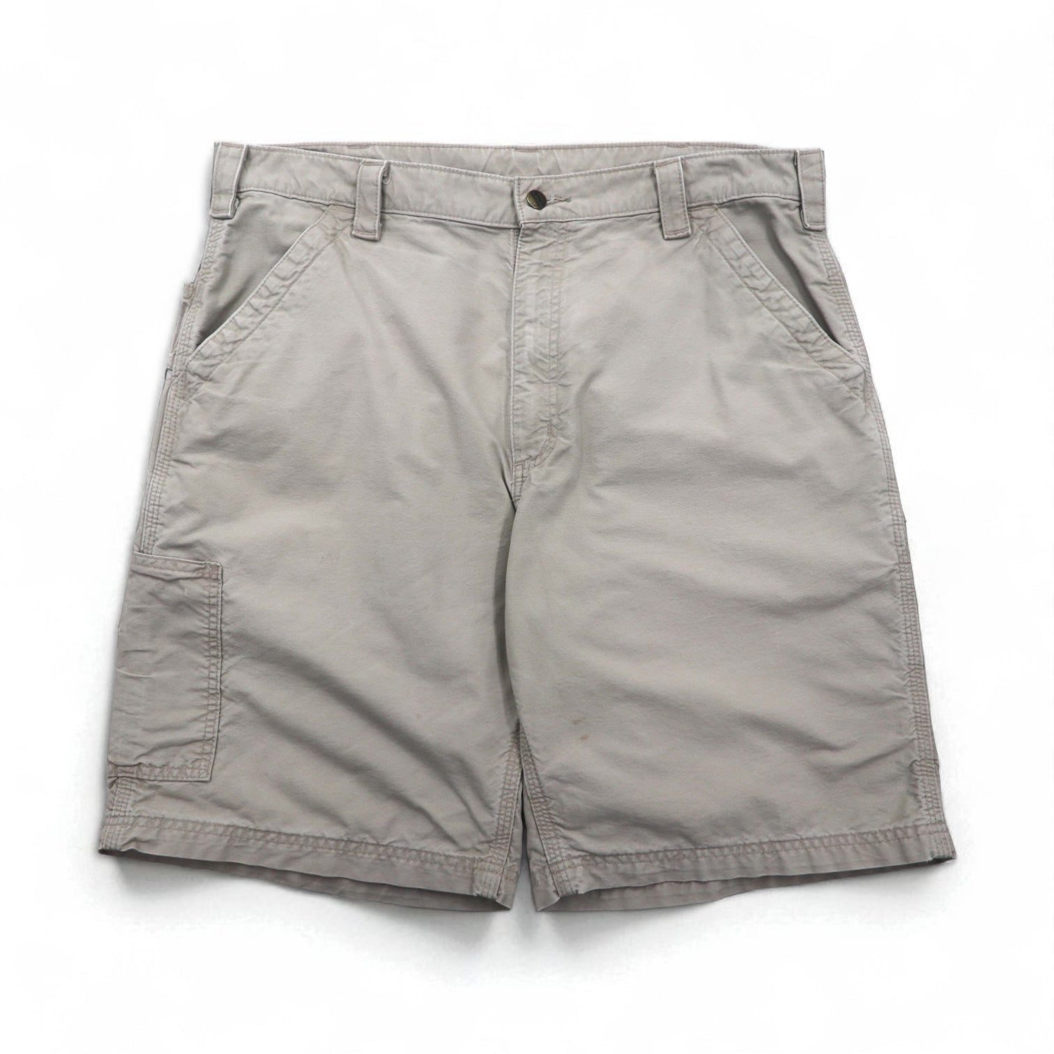 Carhartt - Pantaloncini corti da imbianchino in tela, modello Utility Work Shorts, in tela, taglia XL, colore beige, B147, Made in Mexico