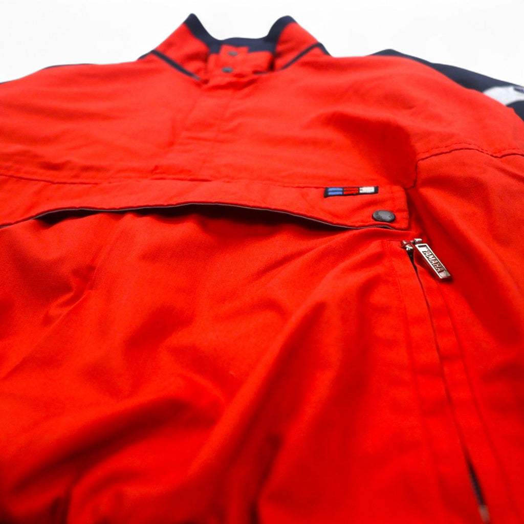 YAMAHA Anorak a mezza zip anni '90, taglia S, rosso, poliestere
