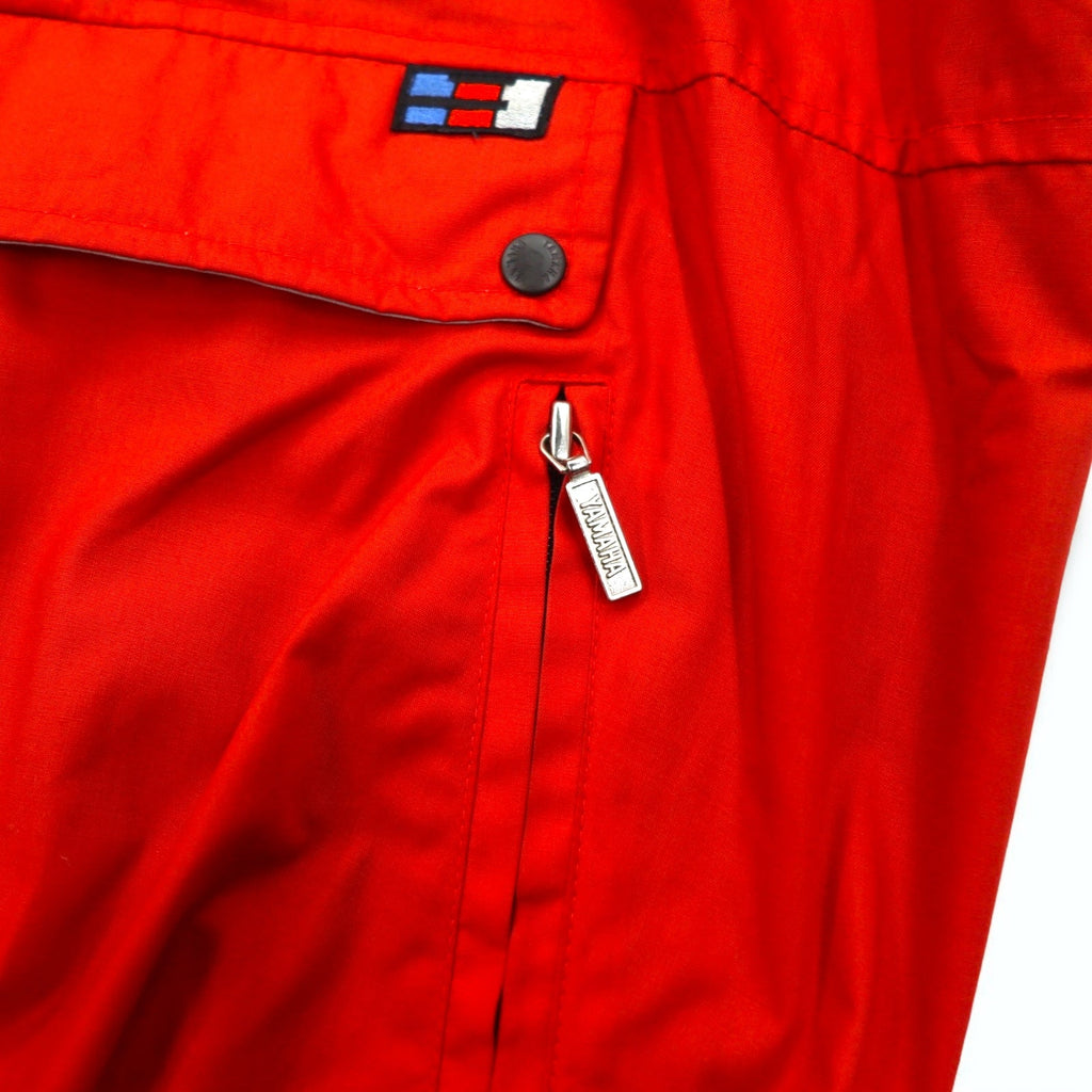YAMAHA Anorak a mezza zip anni '90, taglia S, rosso, poliestere