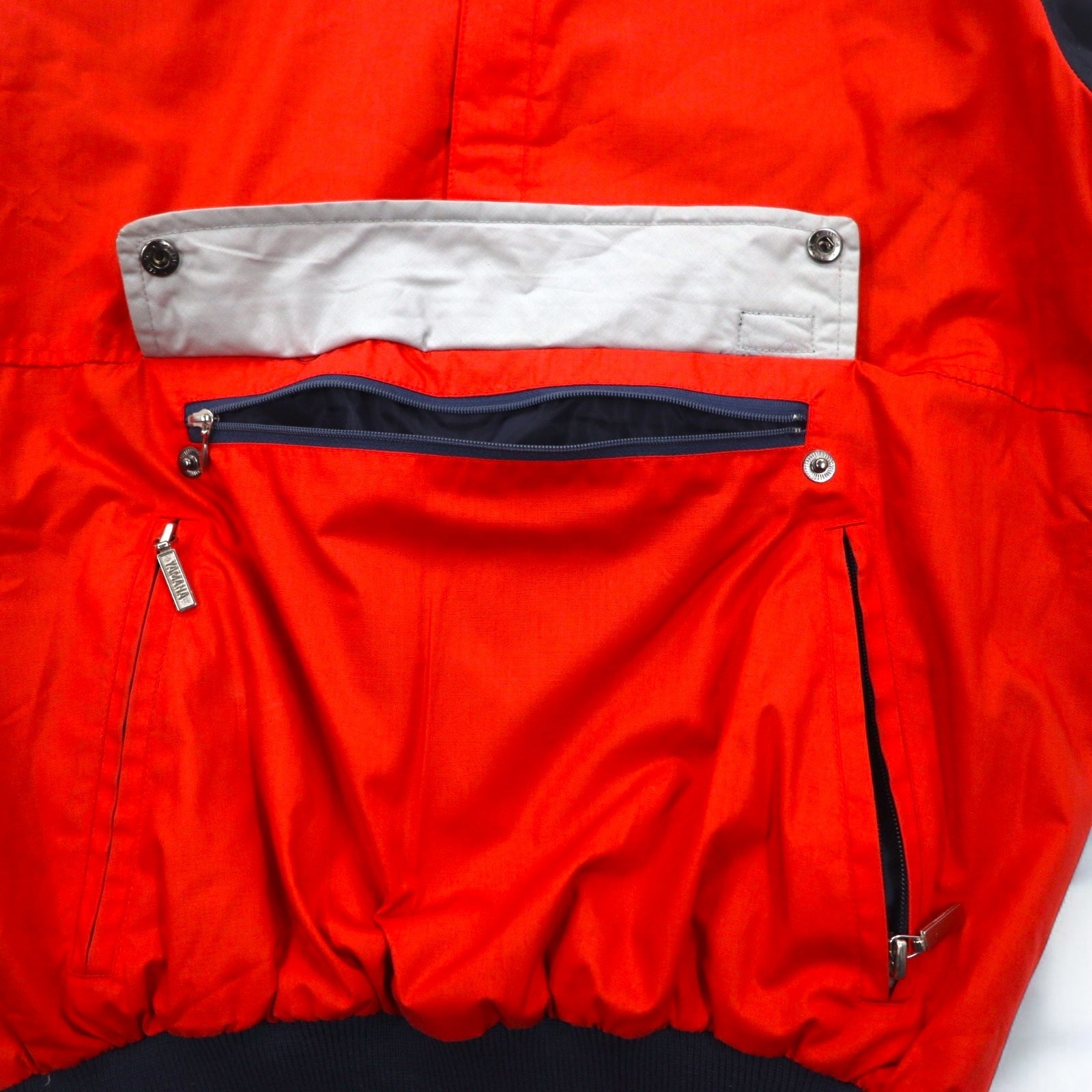 YAMAHA Anorak a mezza zip anni '90, taglia S, rosso, poliestere
