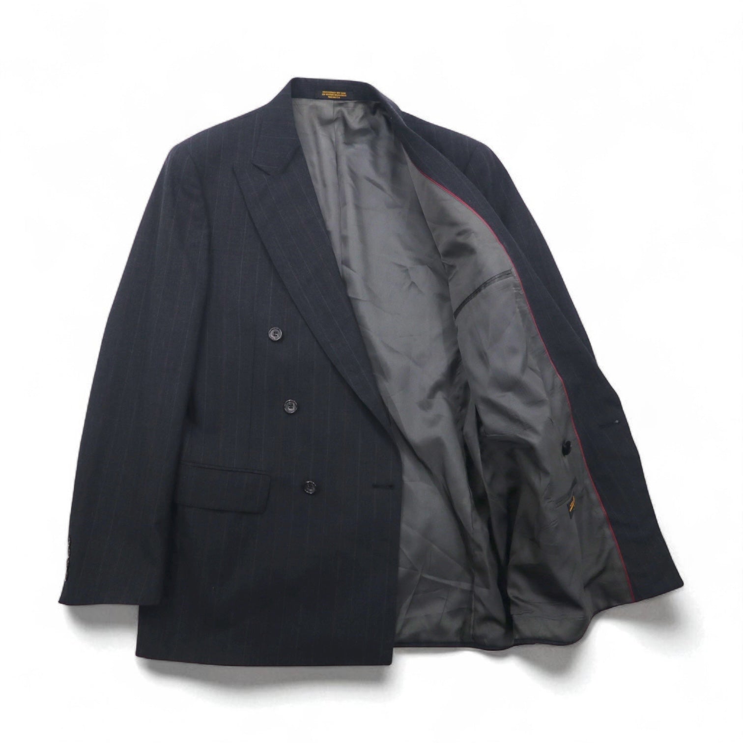 Vintage 80s USA Made Pinstripe Double Breasted Blazer Jacket EVAN PICONE 80年代 USA製 ダブル テーラードジャケット ブレザー L ユニオンメイド ACTWUタグ TAILORED FOR FOLEYS
