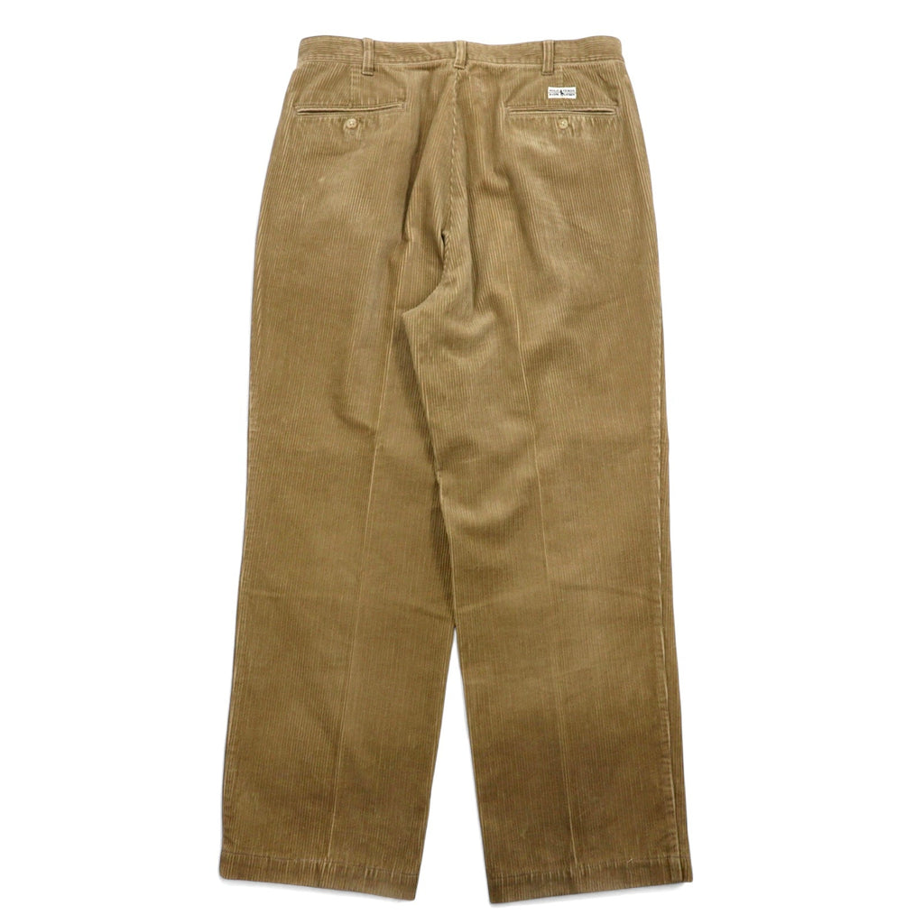 Polo by Ralph Lauren 90年代 タック ワイド コーデュロイパンツ 34 ベージュ コットン センタープレス POLO CORDS