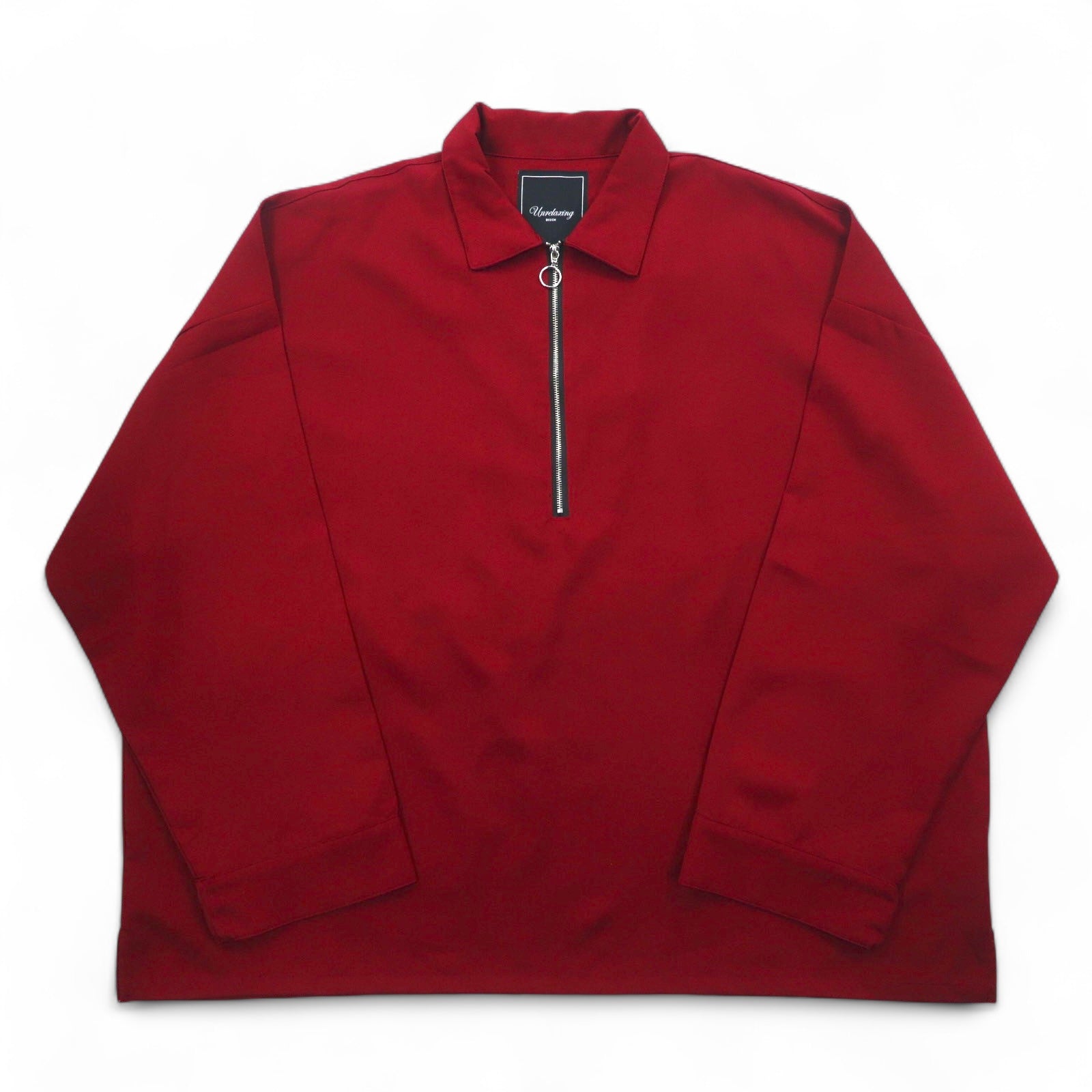 Camicia oversize con mezza zip Unrelaxing, bordeaux, taglia unica, poliestere