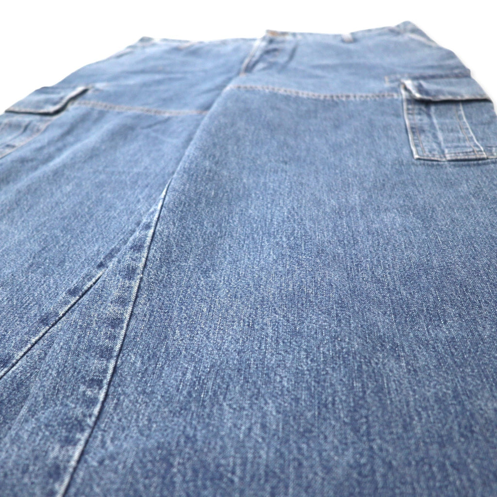 GUESS JEANS USA 90s Jeans Cargo baggy 36 blu cotone Cerniera TALON Nuovo