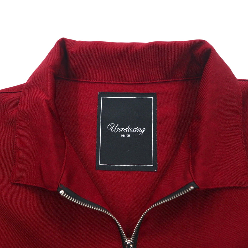 Camicia oversize con mezza zip Unrelaxing, bordeaux, taglia unica, poliestere