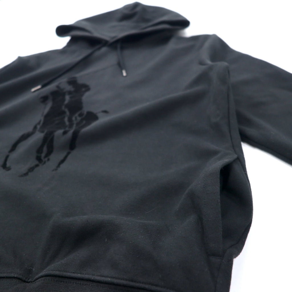 POLO RALPH LAUREN felpa con cappuccio Big Pony, taglia M, colore nero, in cotone