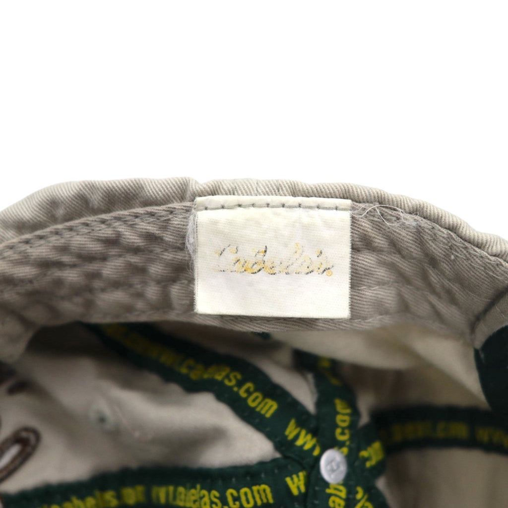 Cabela's 6パネルキャップ FREE ベルト ベージュ コットン ロゴ刺繍