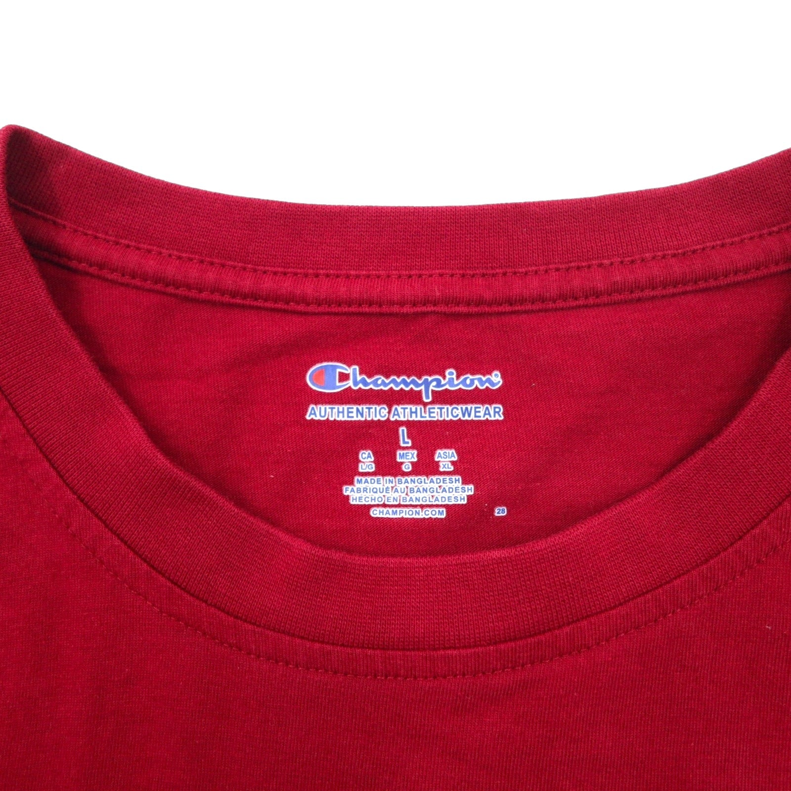 T-shirt Champion college ricamata XL bordeaux cotone WARHAWKS logo ad arco