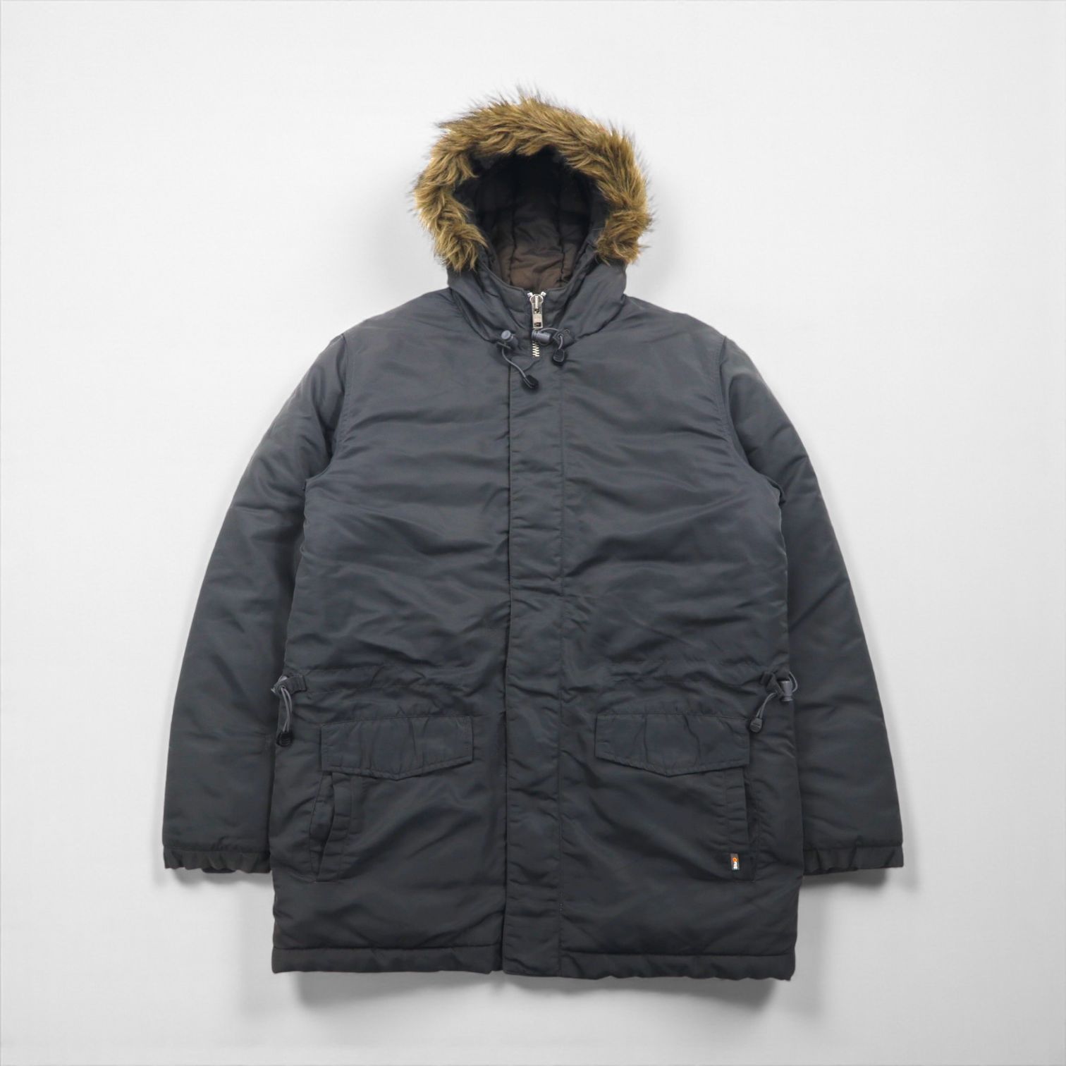 STUSSY 90年代 紺タグ N-3B フライトジャケット M ドローコード 中綿 ファー着脱式