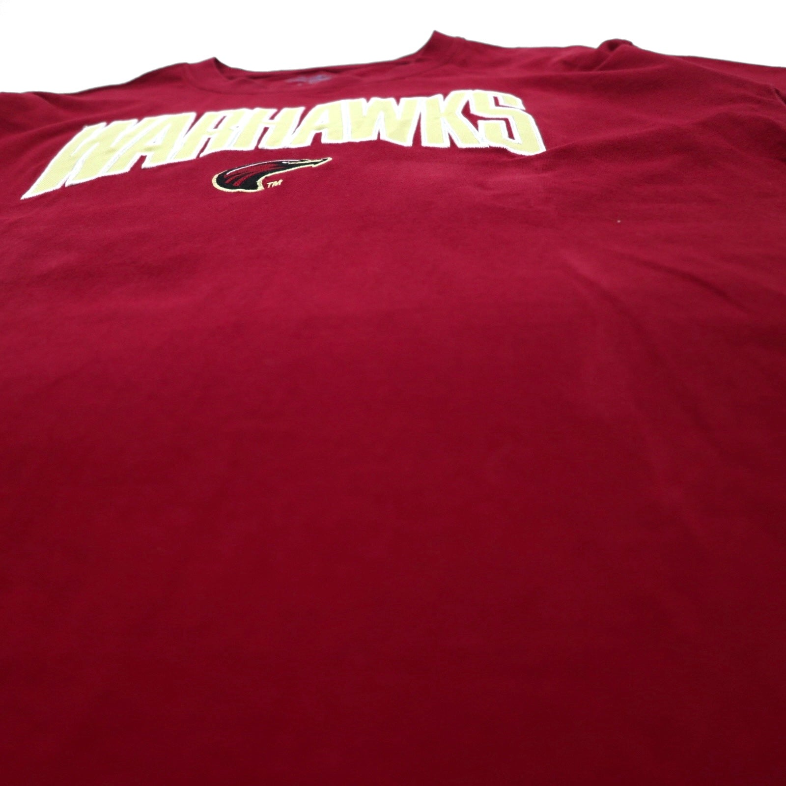 T-shirt Champion college ricamata XL bordeaux cotone WARHAWKS logo ad arco
